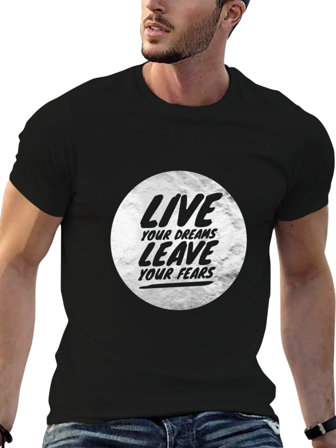 Live Your Dreams Graphic Tee - Black