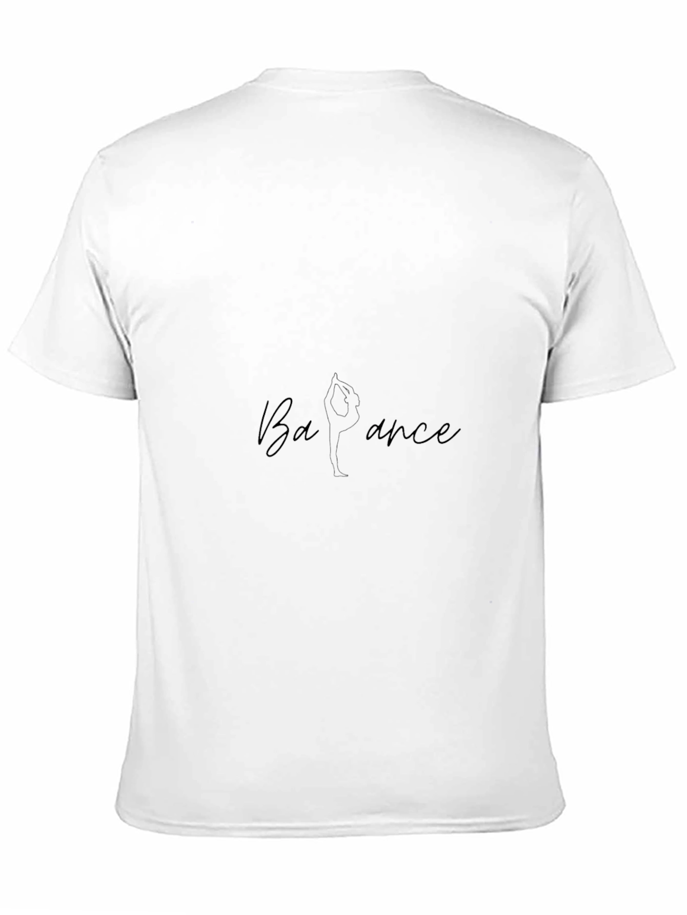 Balance Graphic Print Black T-Shirt