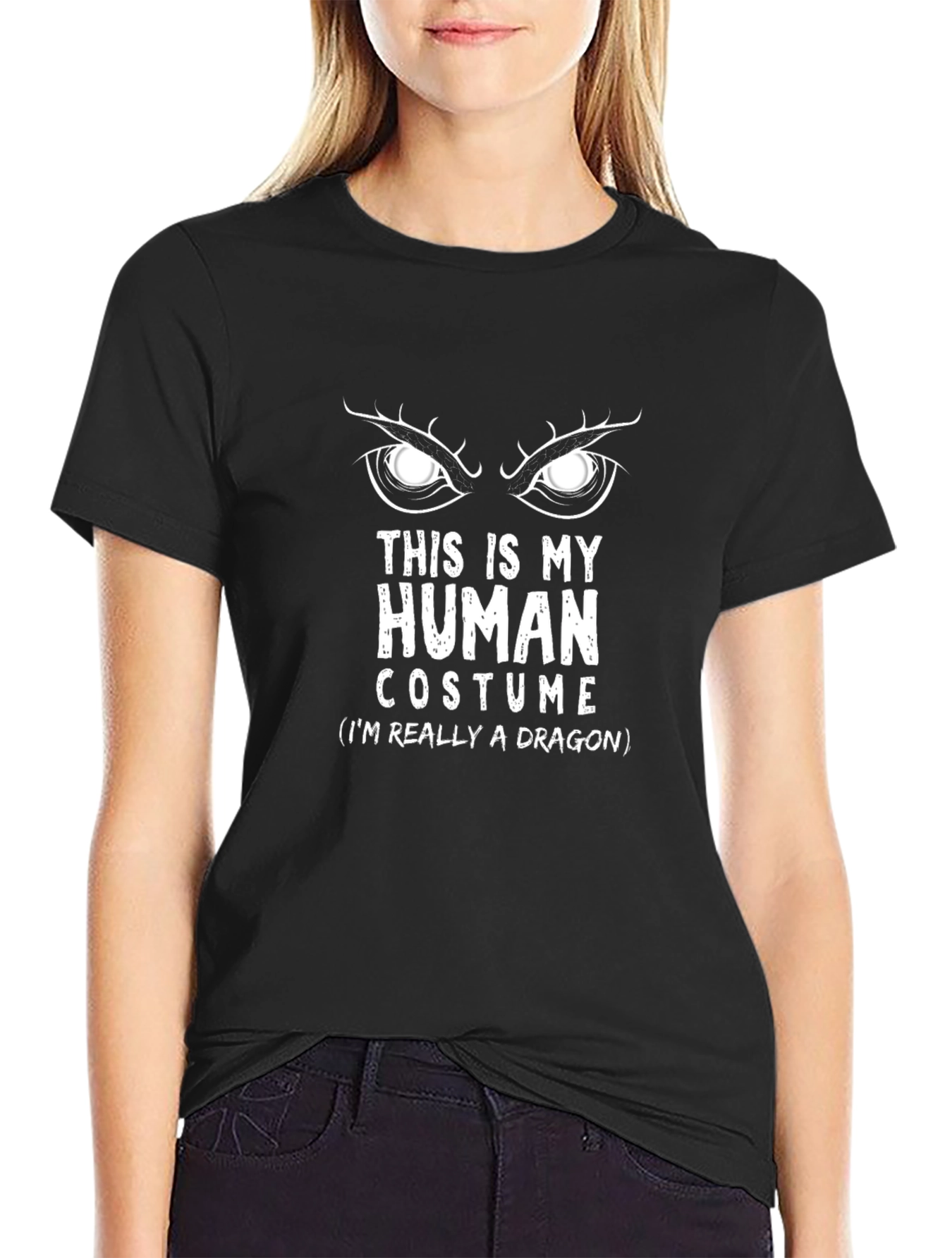 Human Costume Funny Dragon Graphic Tee