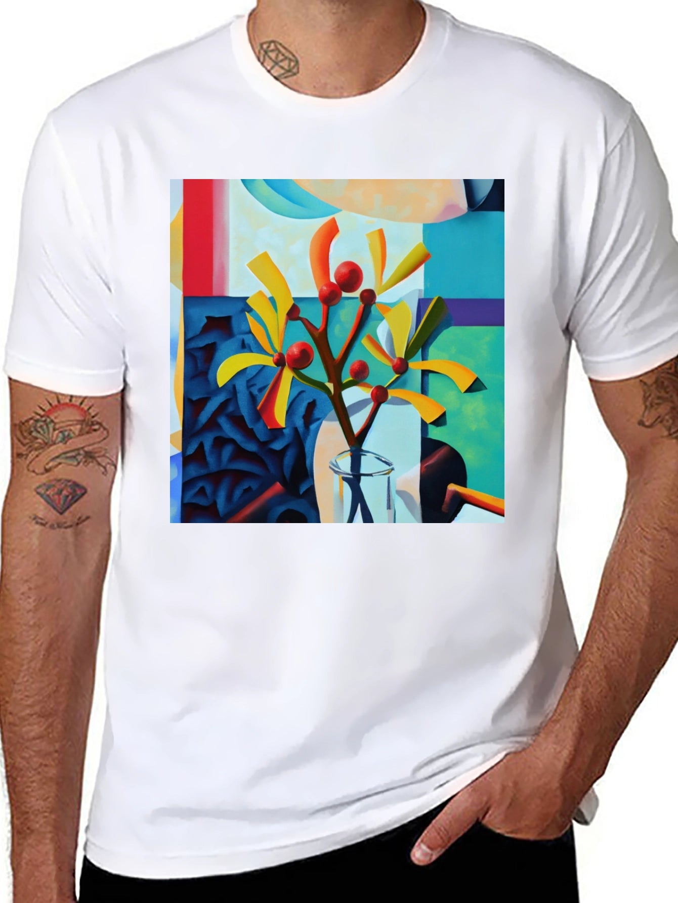 Abstract Botanical Art Graphic Tee
