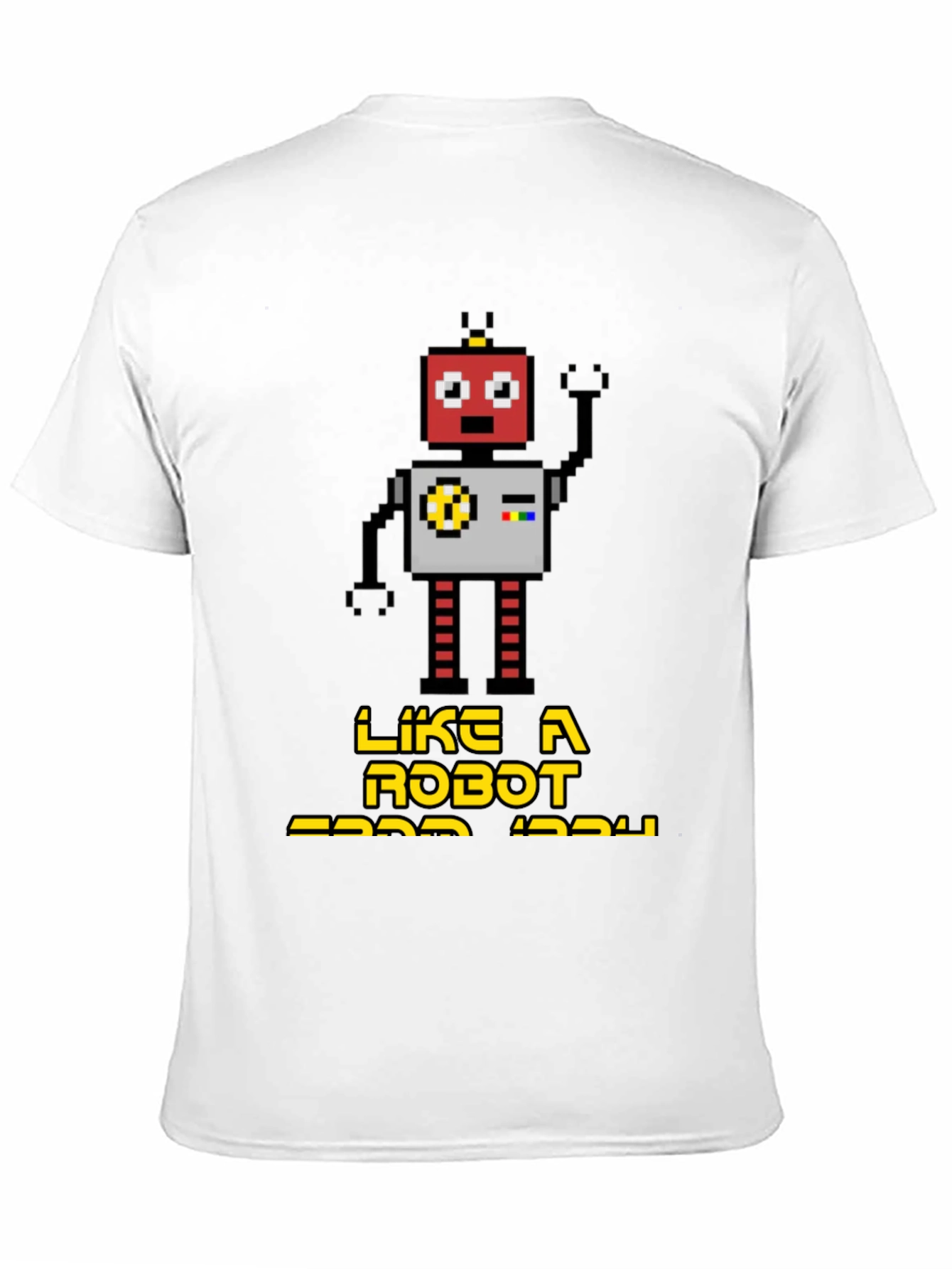 Retro Robot Graphic T-Shirt - Black