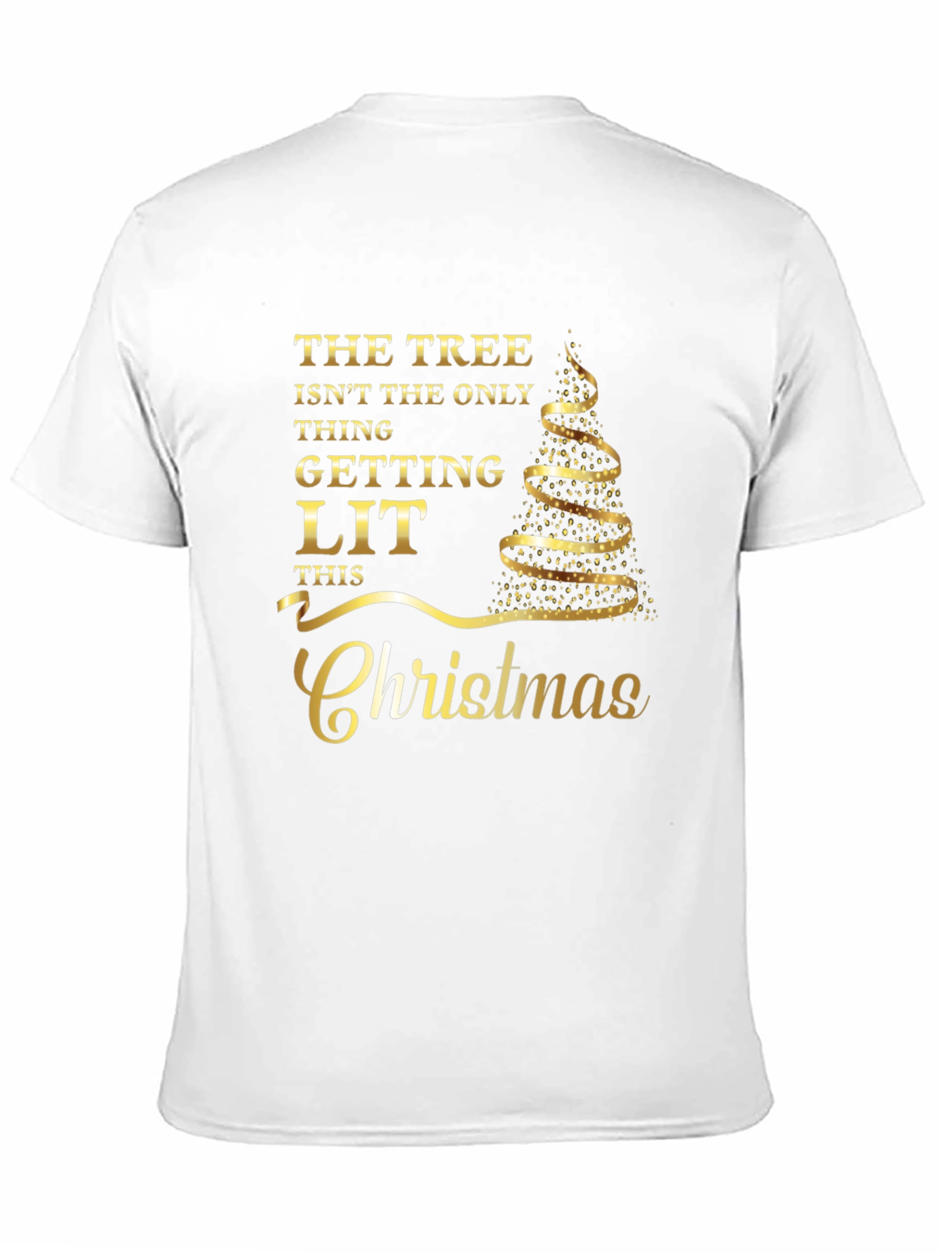 Funny Christmas T-Shirt - Getting Lit Christmas Tree Tee