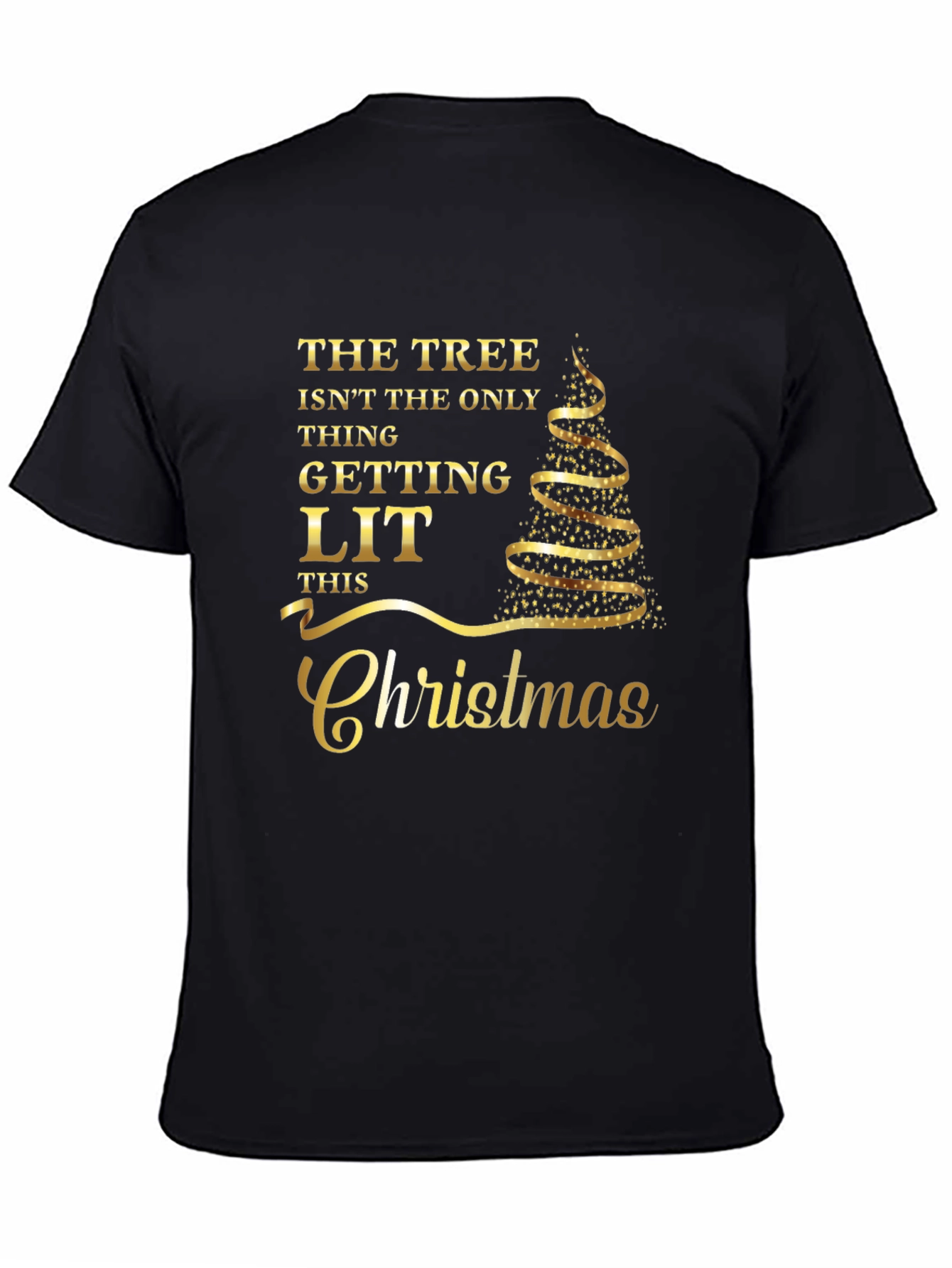 Funny Christmas T-Shirt - Getting Lit Christmas Tree Tee