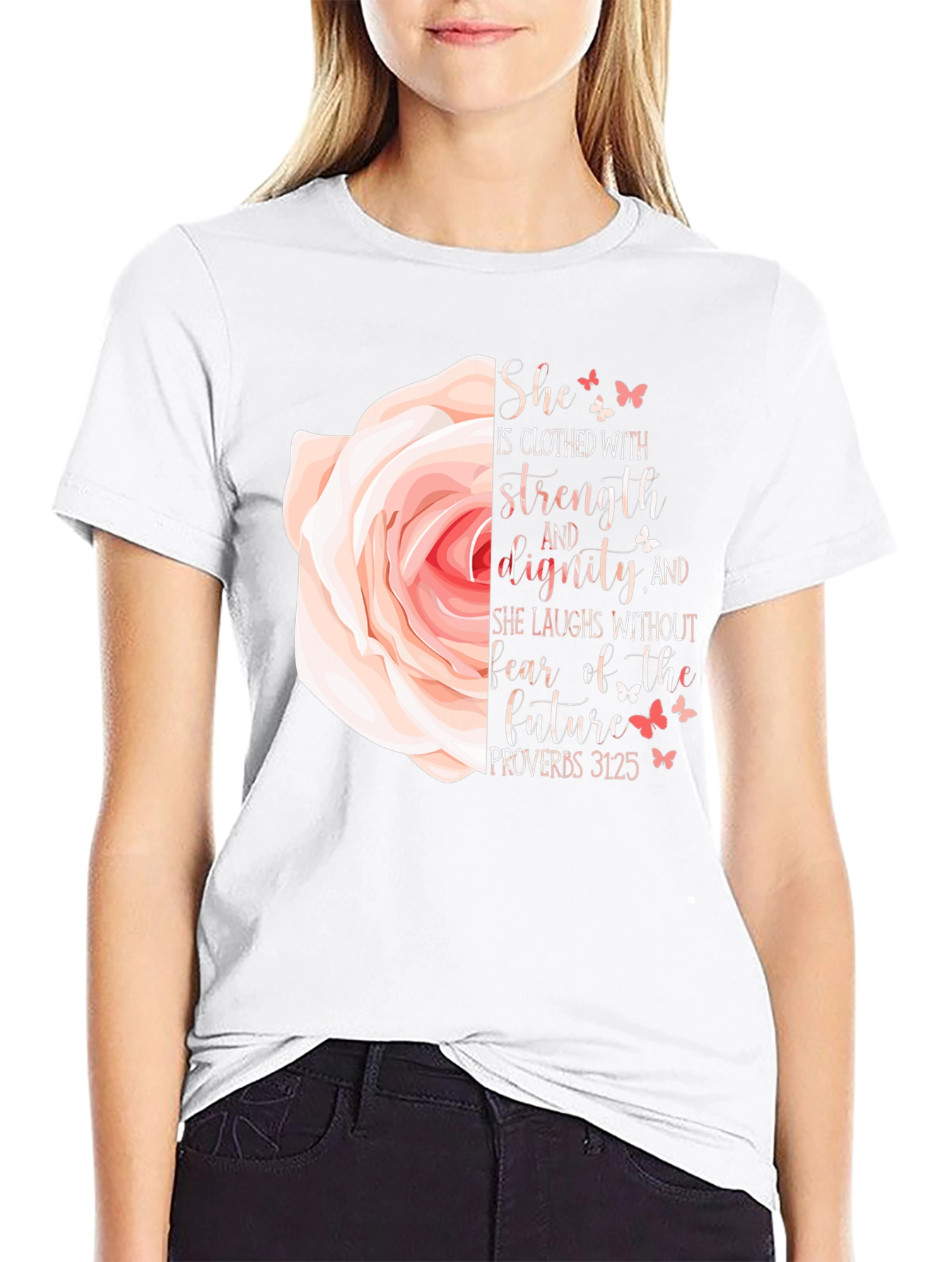 She is Clothed With Strength T-Shirt