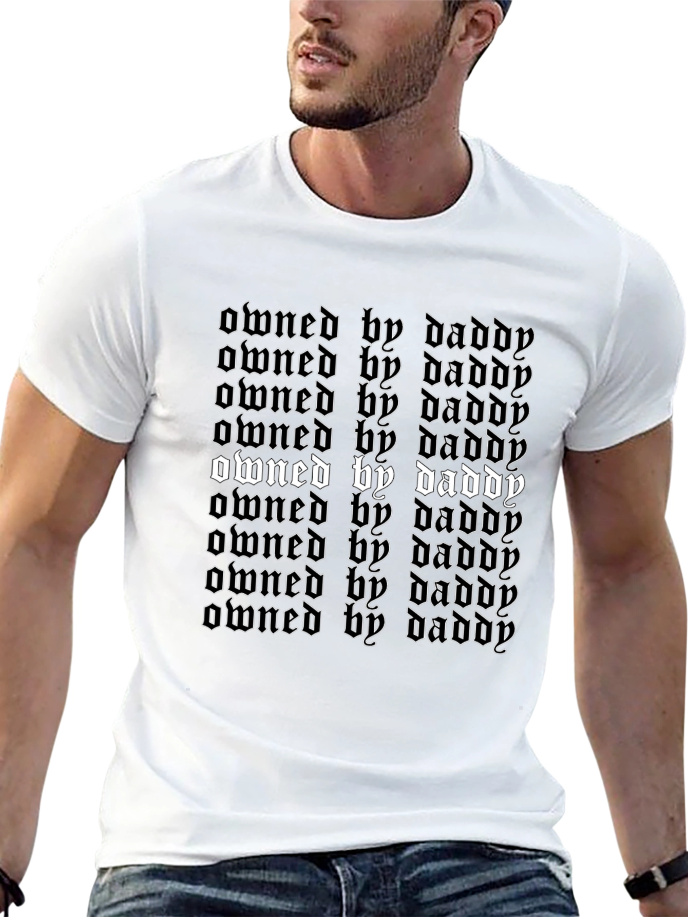 Owned By Daddy T-Shirt - Bold Gothic Graphic Tee