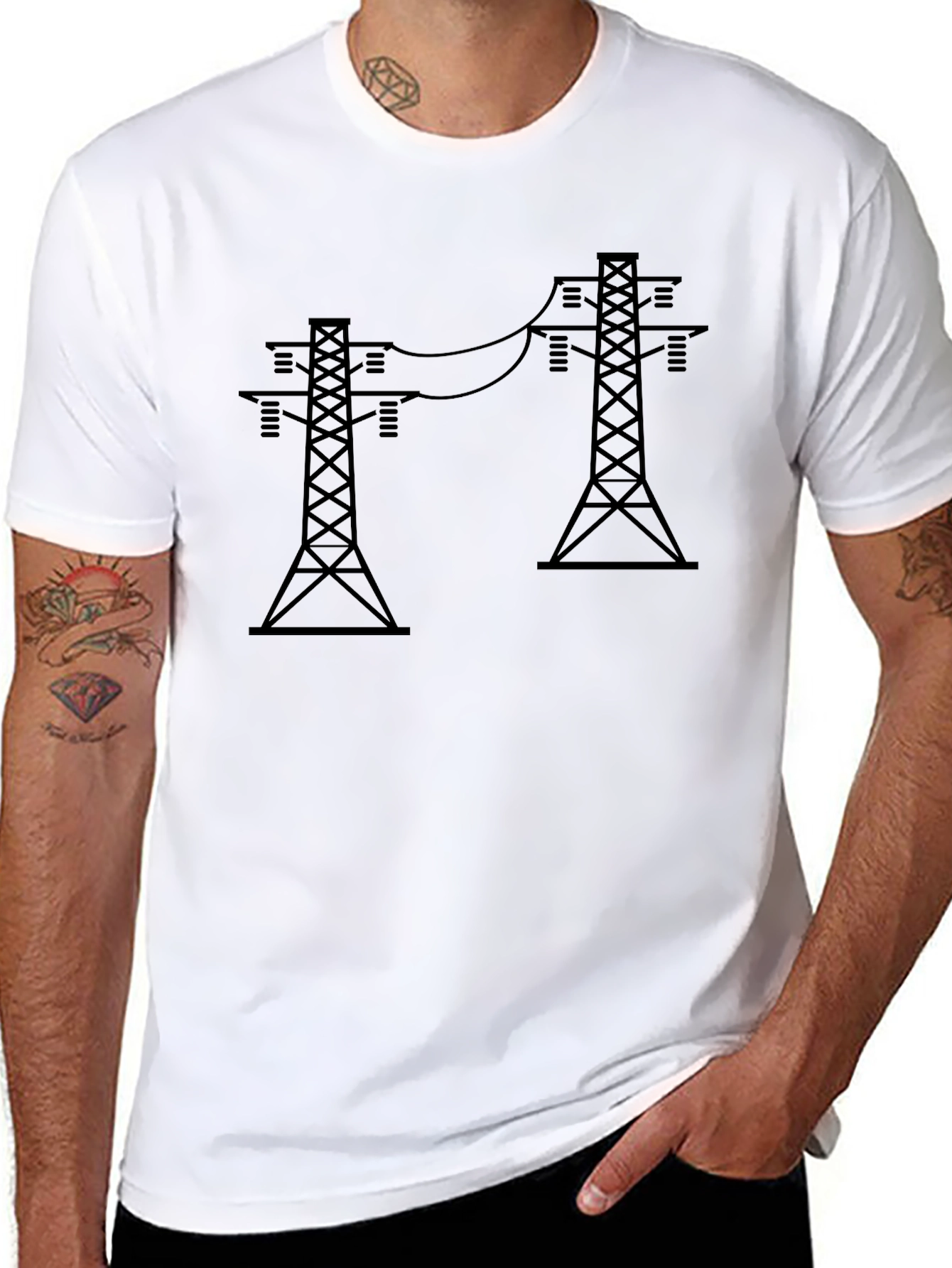 Power Line T-Shirt - Electric Grid Design
