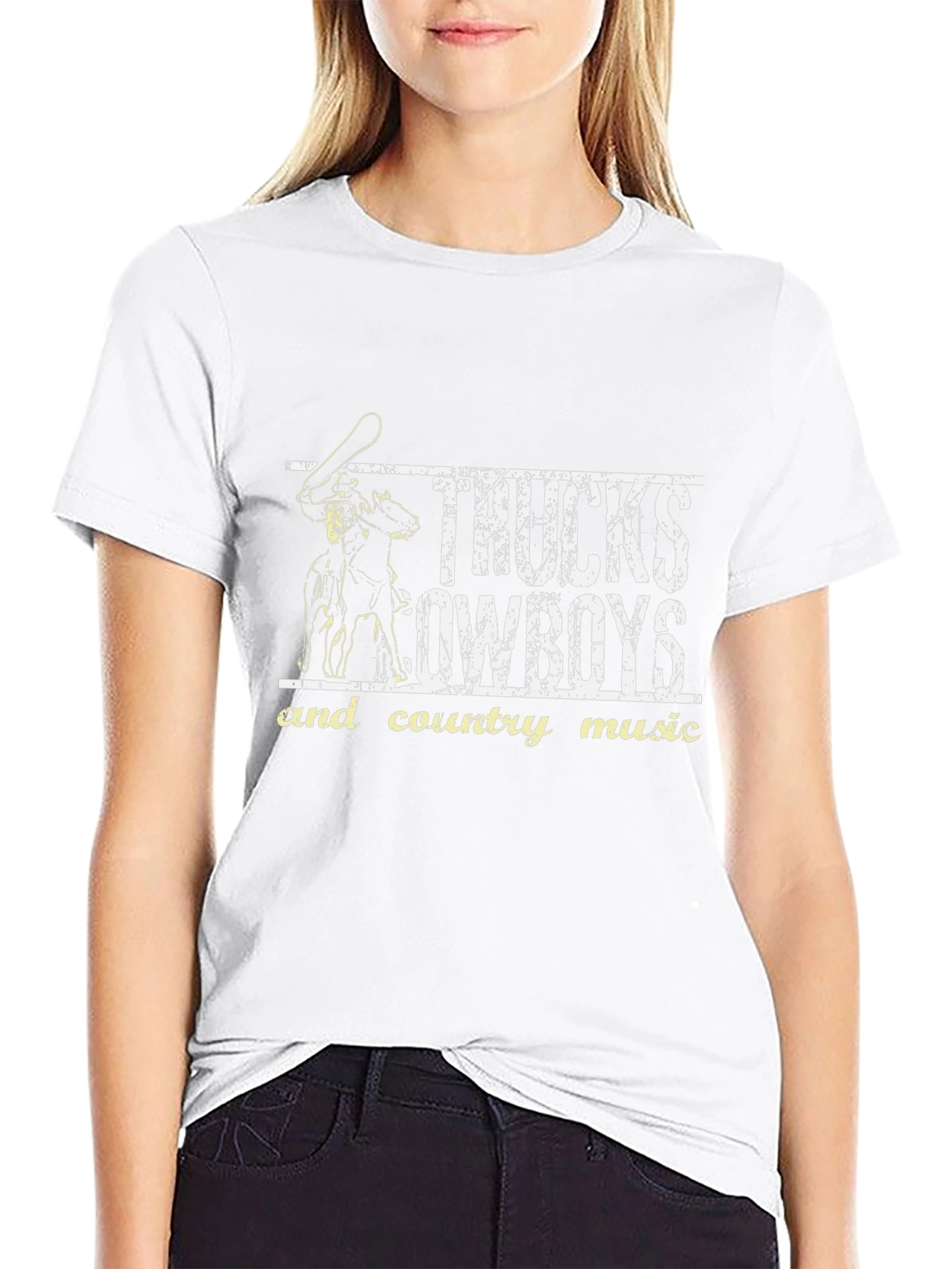 Trucks Cowboys & Country Music Graphic T-Shirt