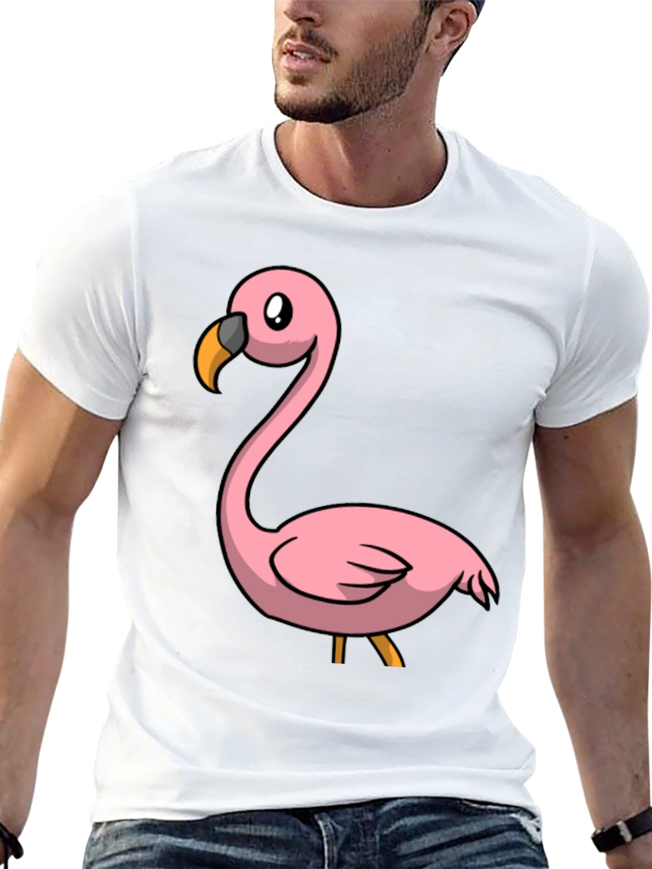 Black Flamingo Graphic T-Shirt - Mens Casual Tee