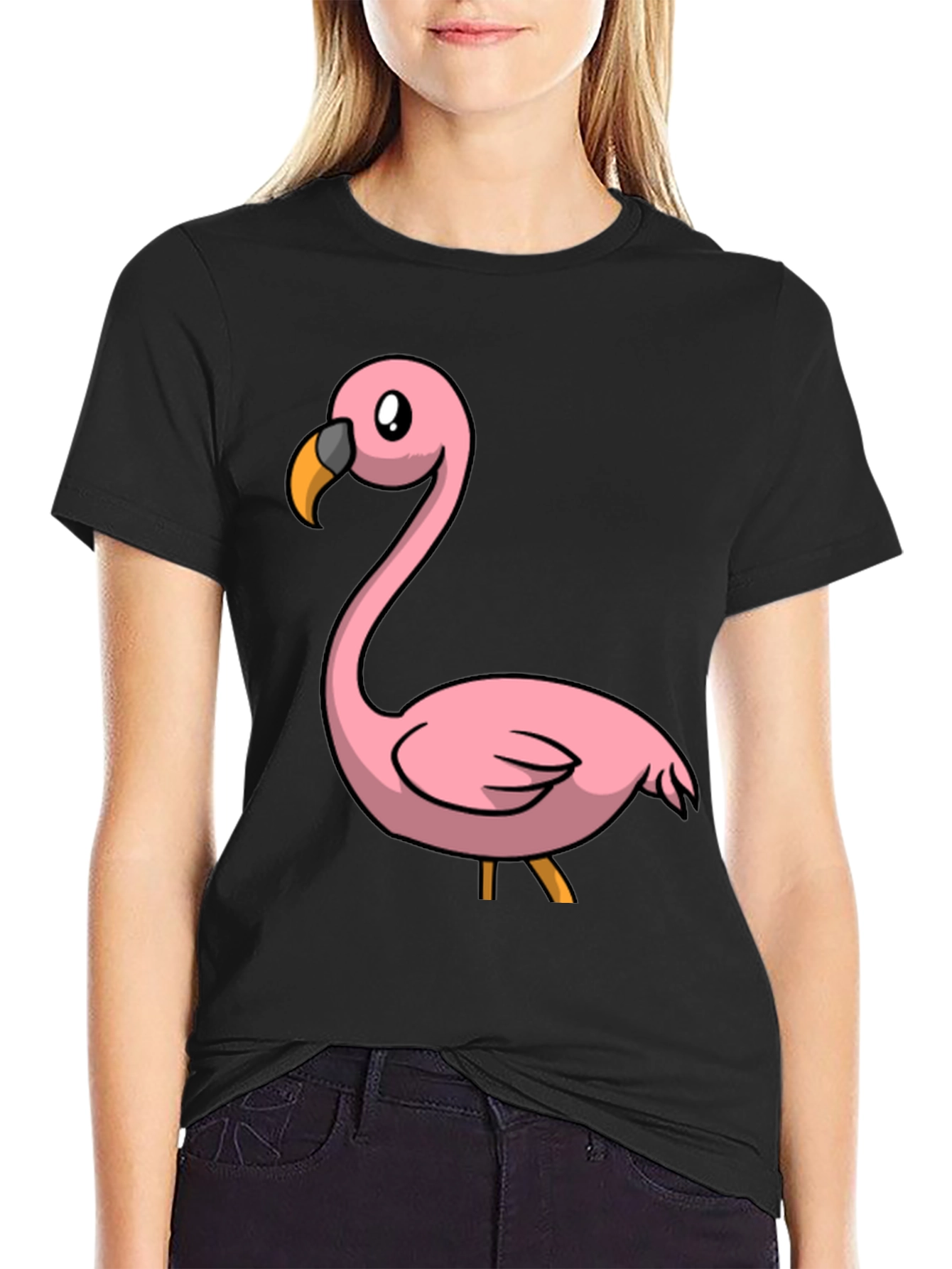 Black Flamingo Graphic T-Shirt - Mens Casual Tee