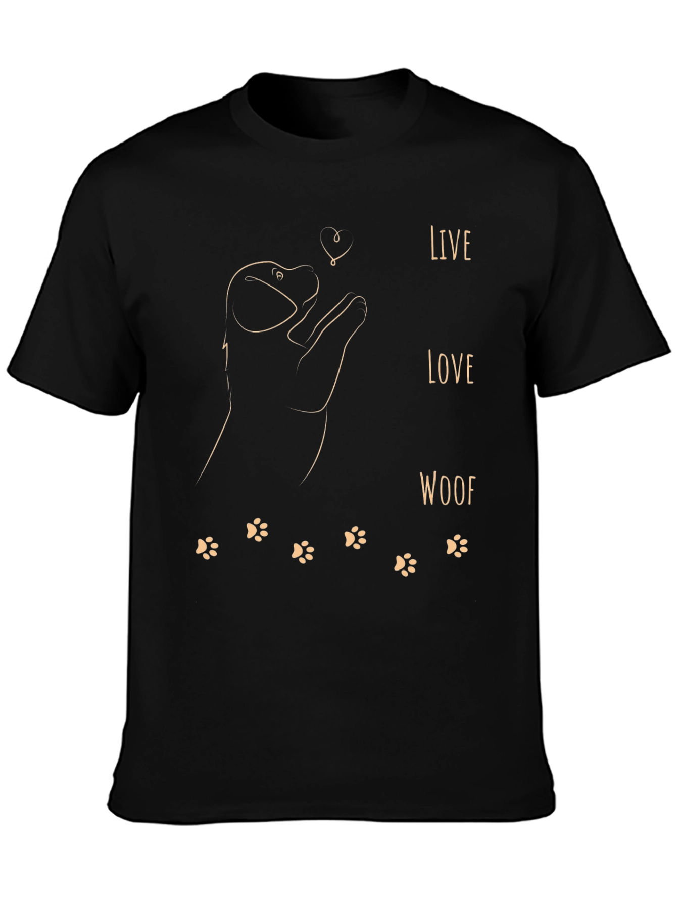 Live Love Woof Dog T-Shirt