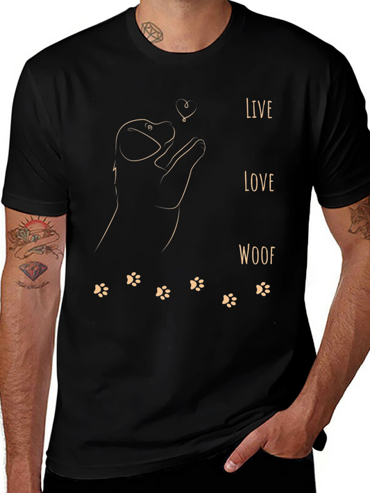 Live Love Woof Dog T-Shirt
