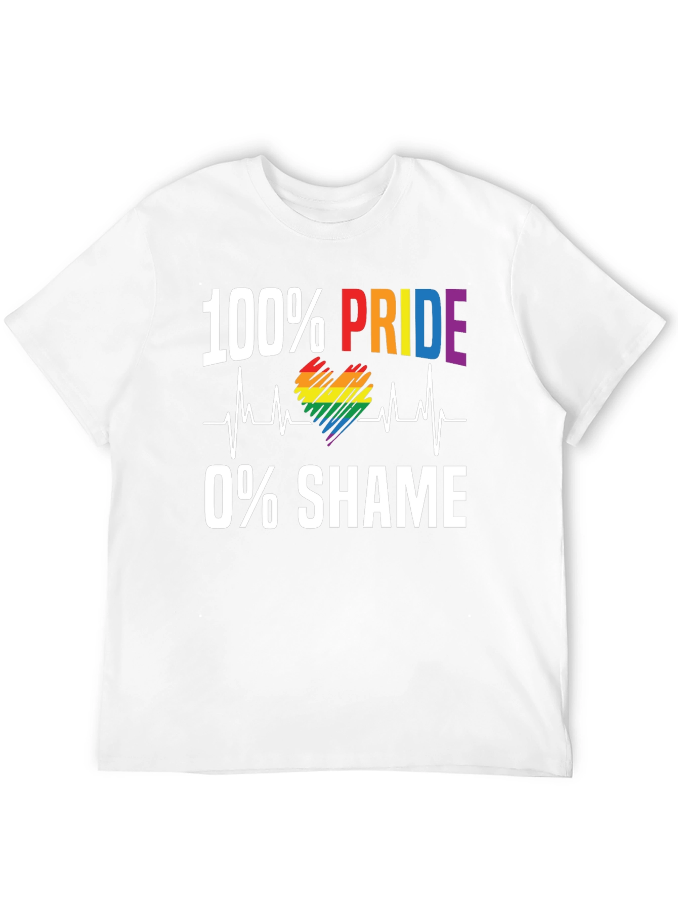100% Pride 0% Shame LGBTQ+ T-Shirt