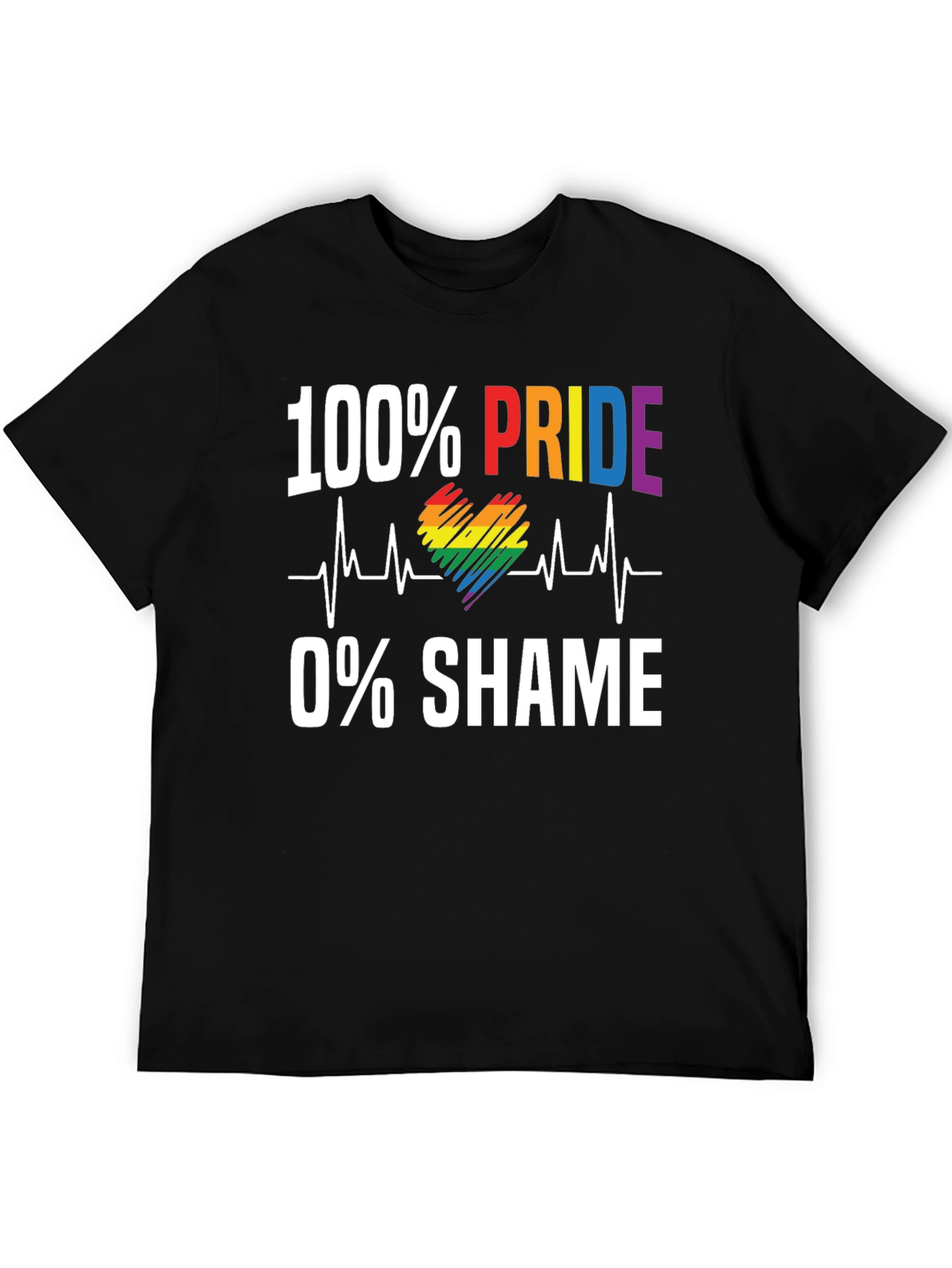 100% Pride 0% Shame LGBTQ+ T-Shirt