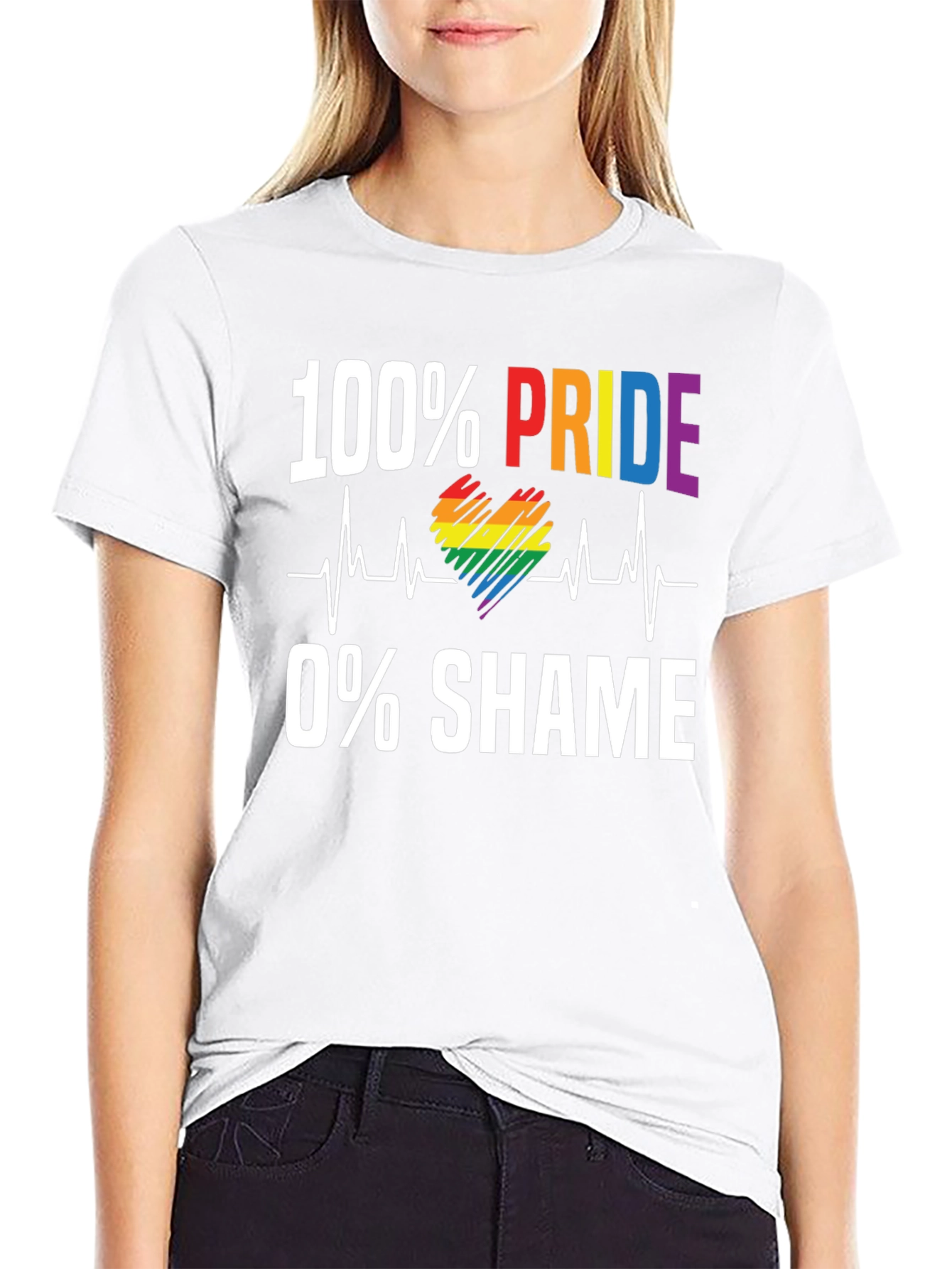 100% Pride 0% Shame LGBTQ+ T-Shirt