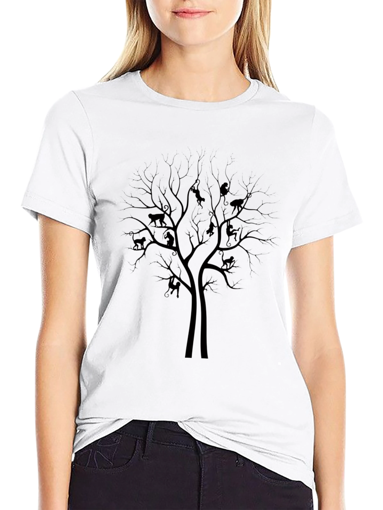 Monkey Tree Graphic Tee - Nature Inspired Mens T-Shirt