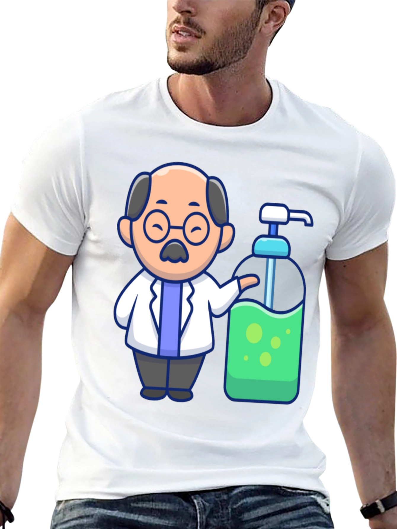 Scientist Hand Sanitizer Graphic T-Shirt