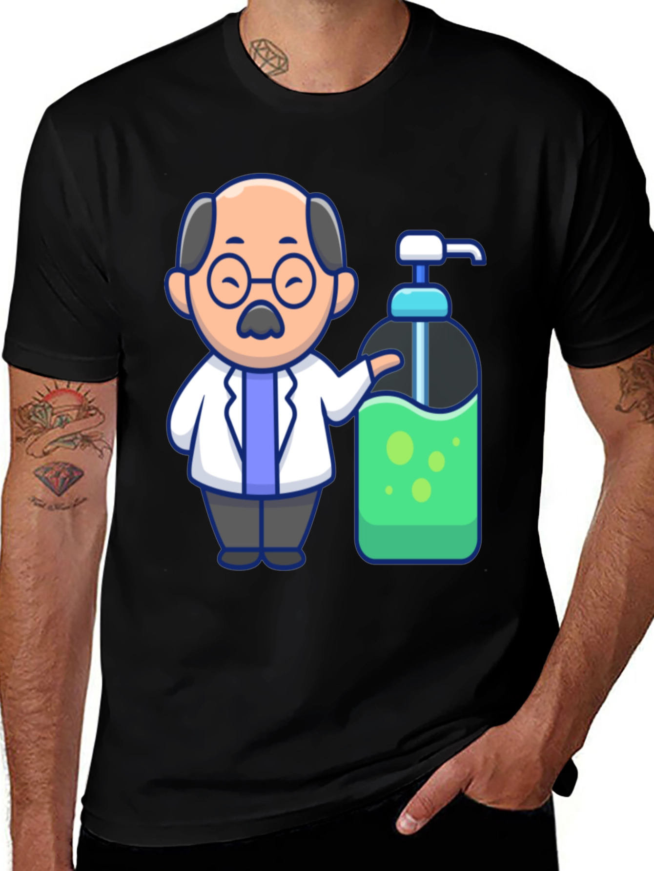 Scientist Hand Sanitizer Graphic T-Shirt