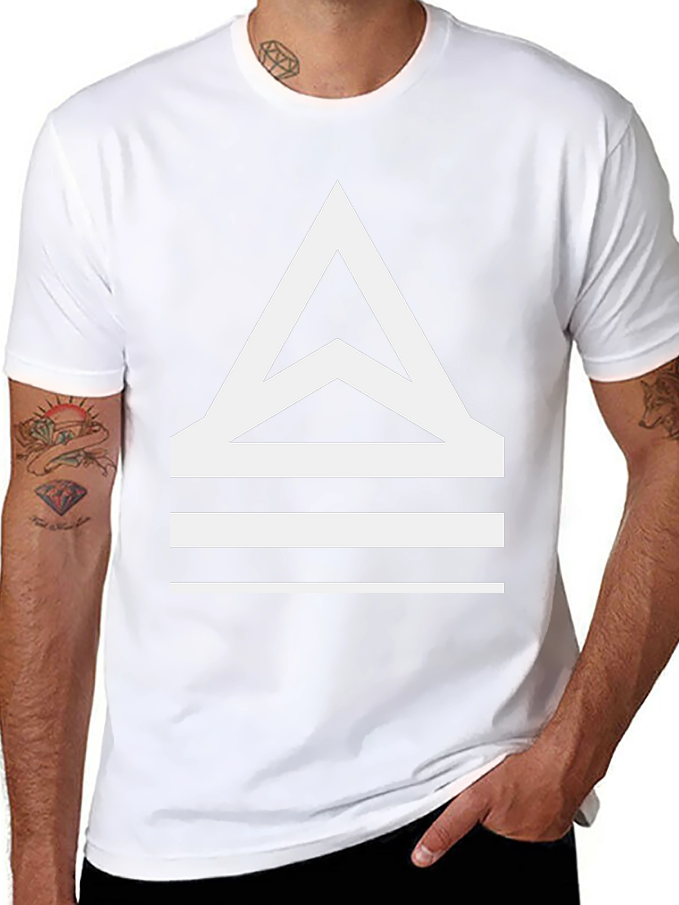 Modern Geometric Triangle Graphic Tee