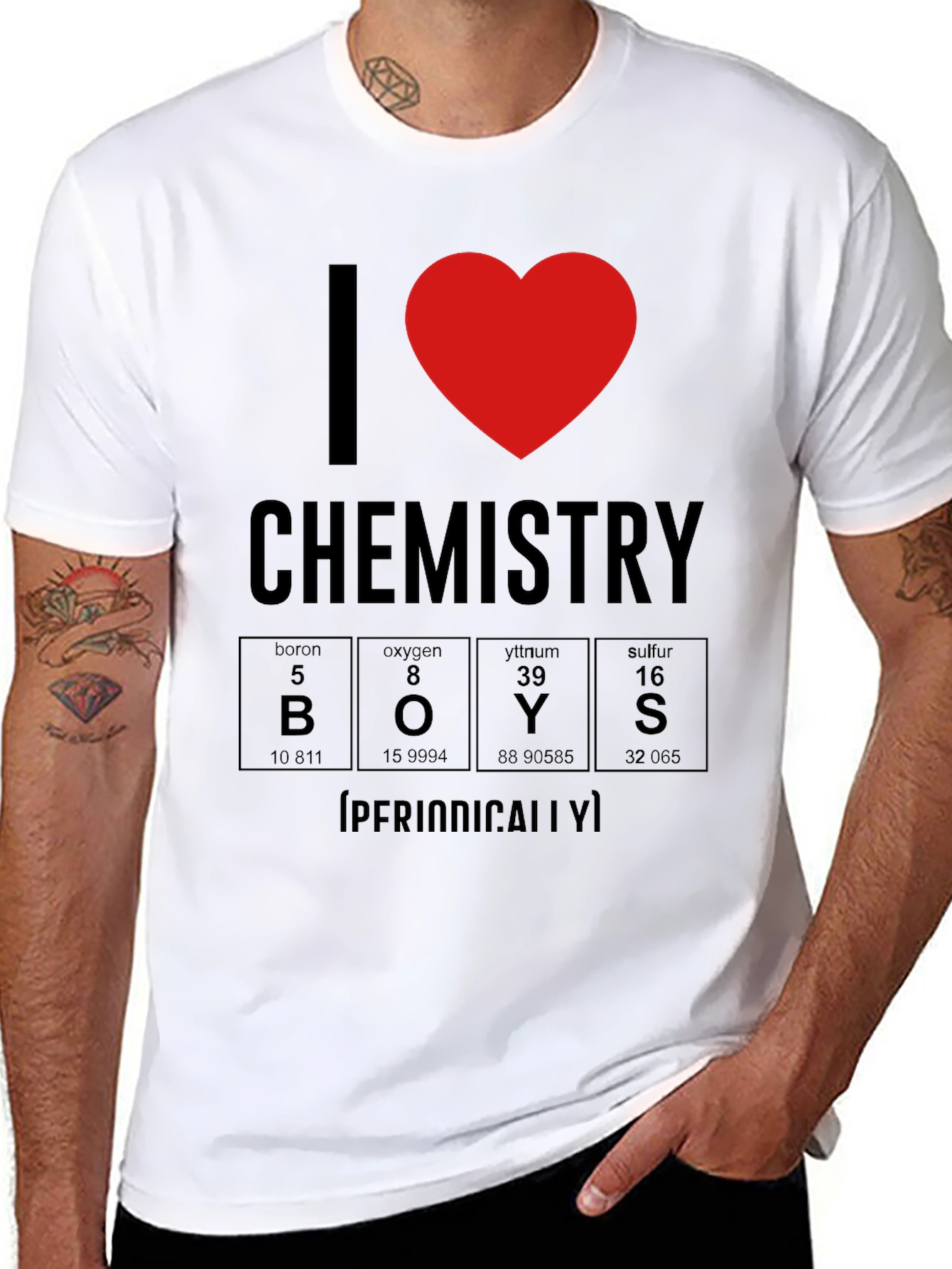 I Heart Chemistry Periodically Funny T-Shirt
