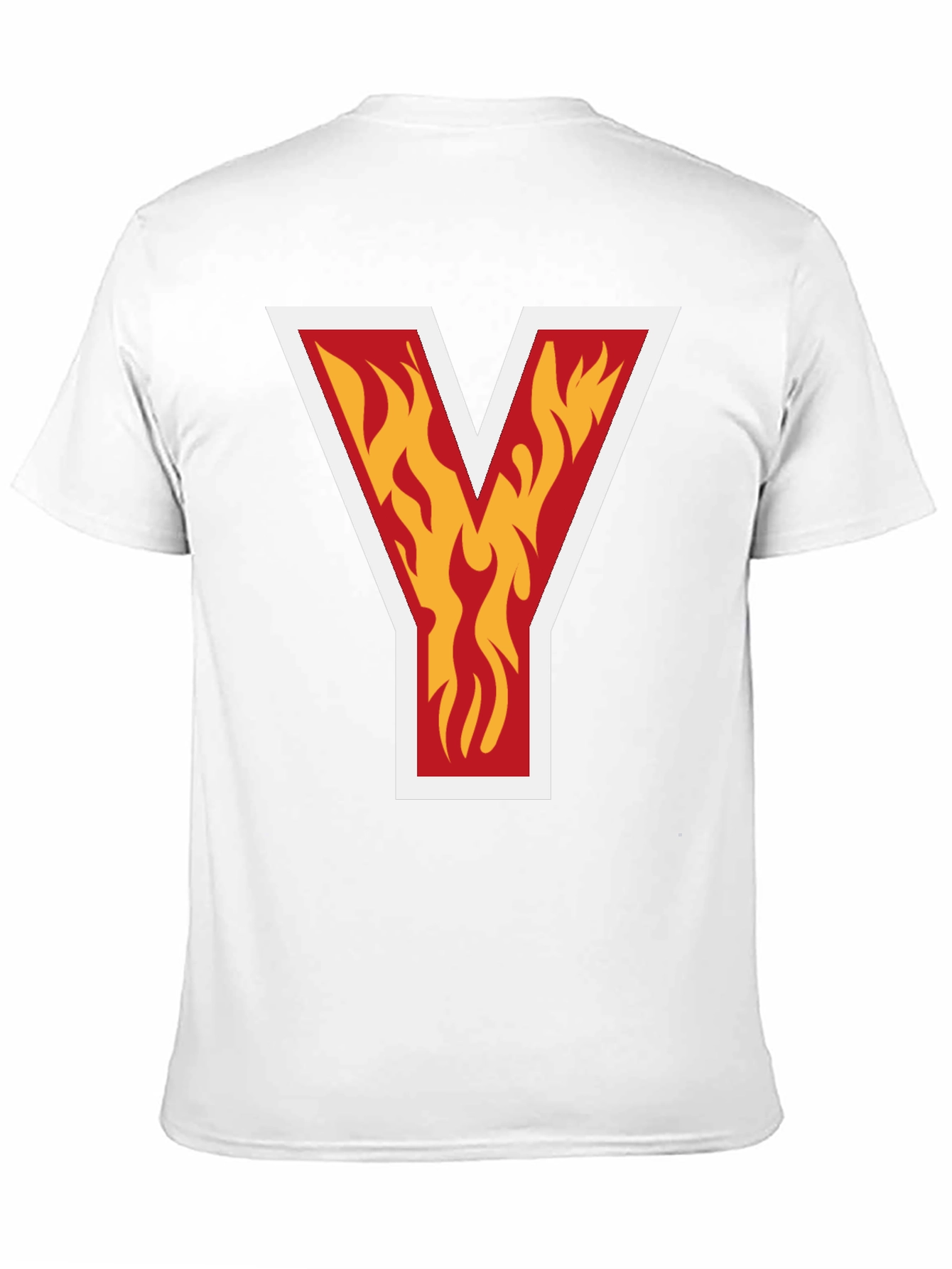 Fiery Initial Y T-Shirt - Bold Graphic Tee