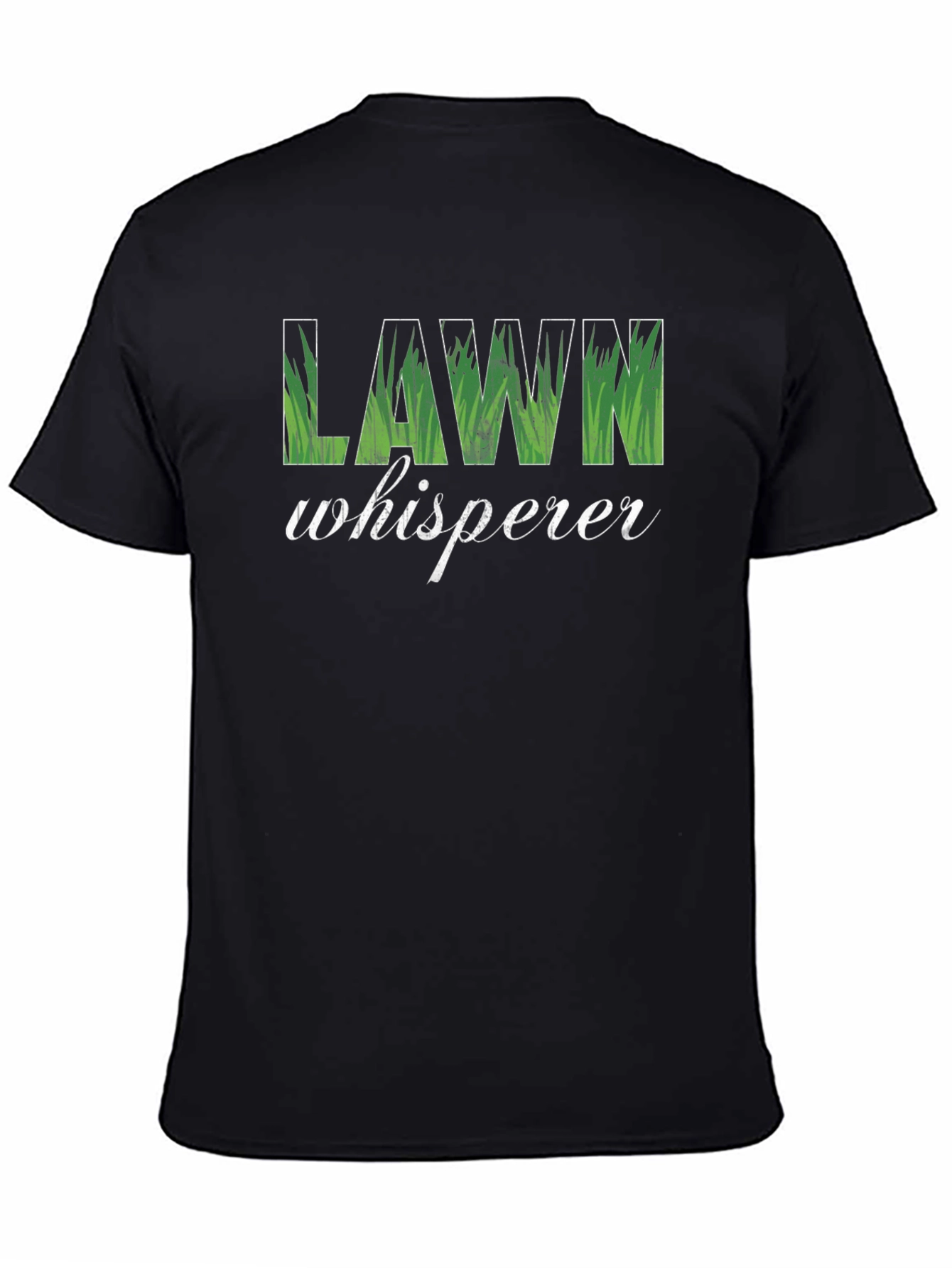 Lawn Whisperer Graphic Tee - Black Cotton T-Shirt