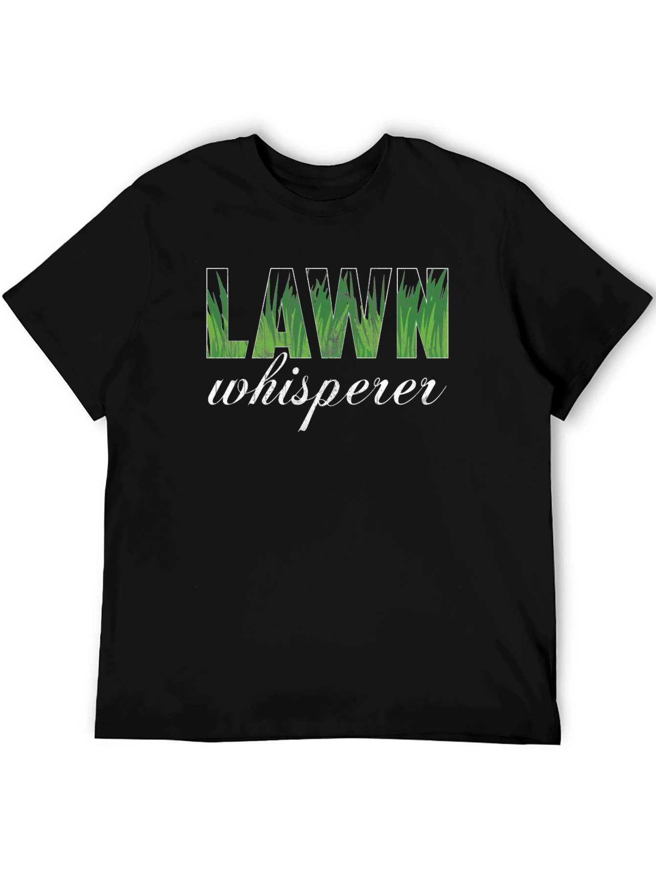 Lawn Whisperer Graphic Tee - Black Cotton T-Shirt