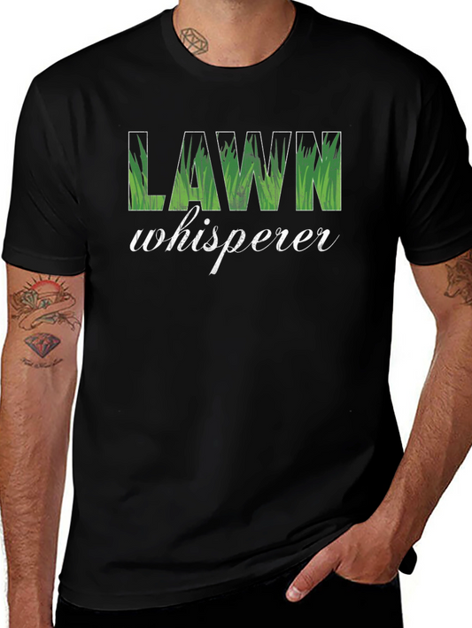 Lawn Whisperer Graphic Tee - Black Cotton T-Shirt