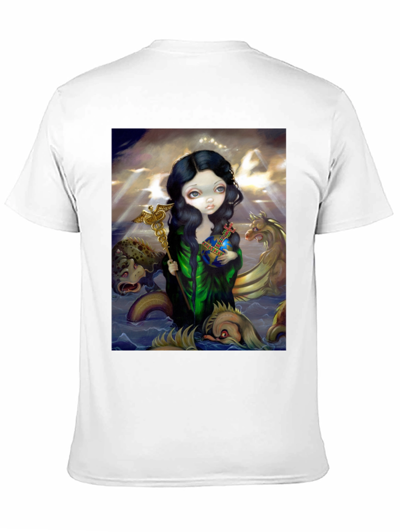 Artistic Graphic Tee - Sea Goddess Design