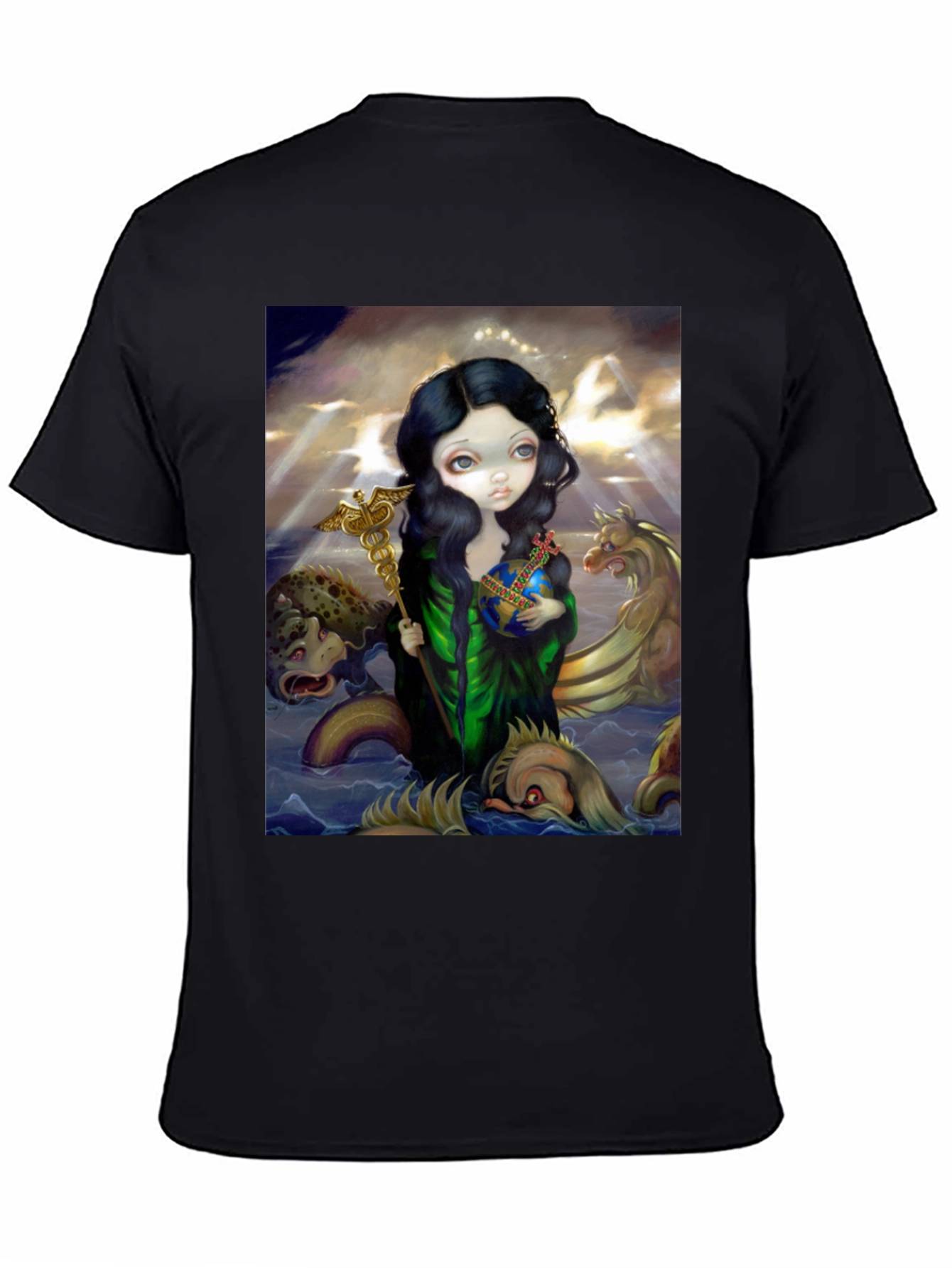 Artistic Graphic Tee - Sea Goddess Design