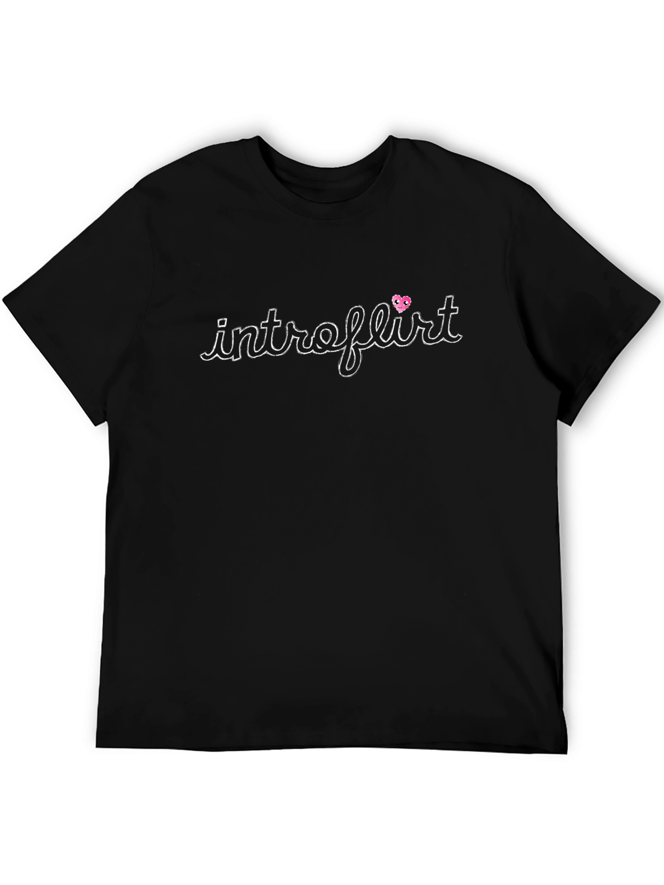 Introflirt Graphic Tee - Black Cotton Comfort