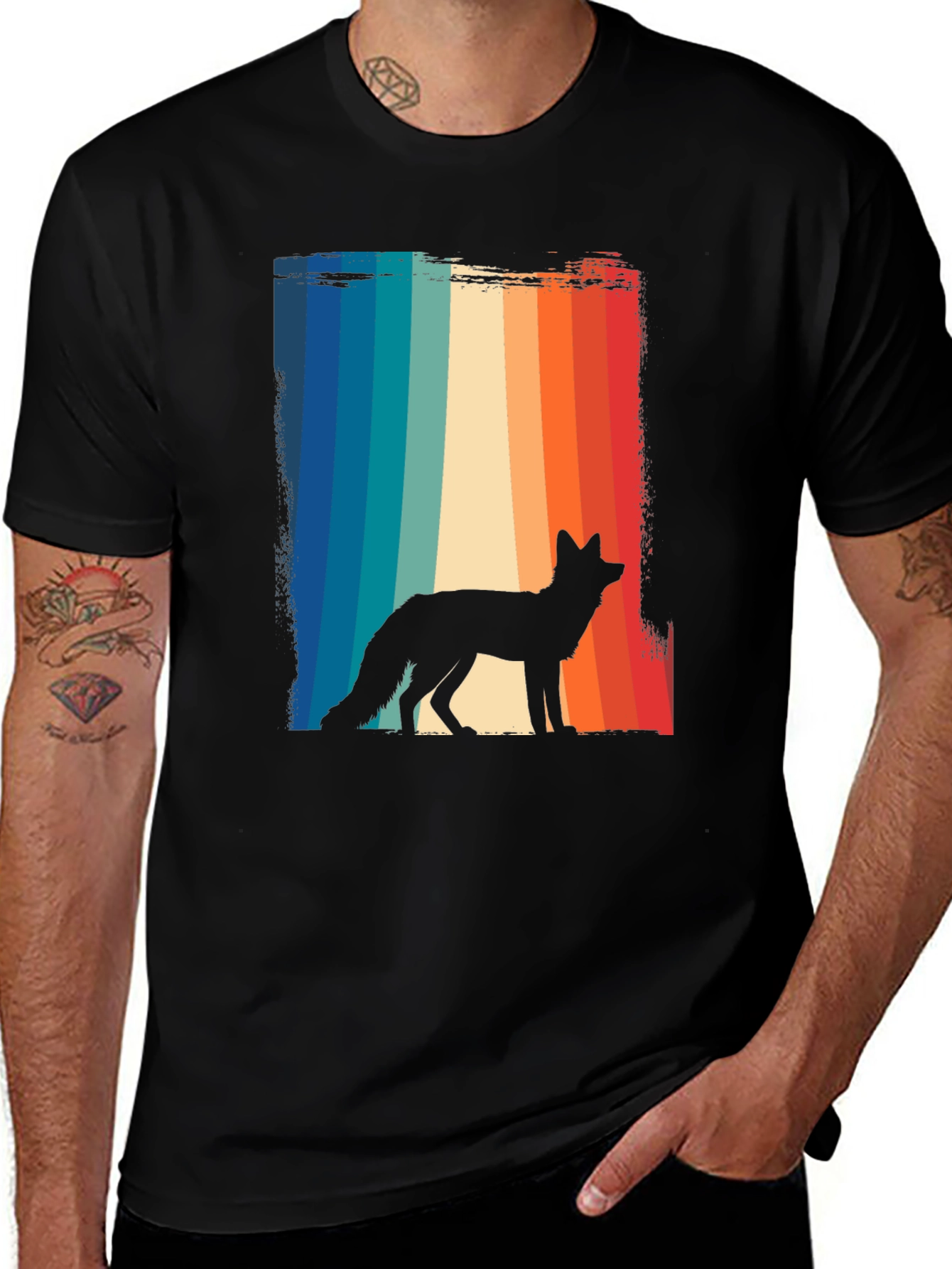 Retro Fox Silhouette Graphic Tee