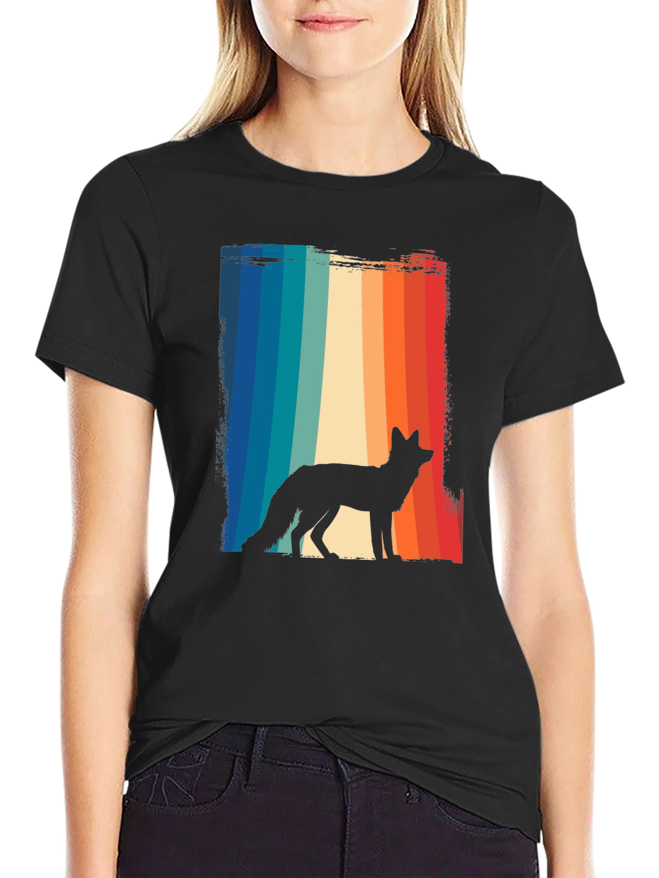 Retro Fox Silhouette Graphic Tee