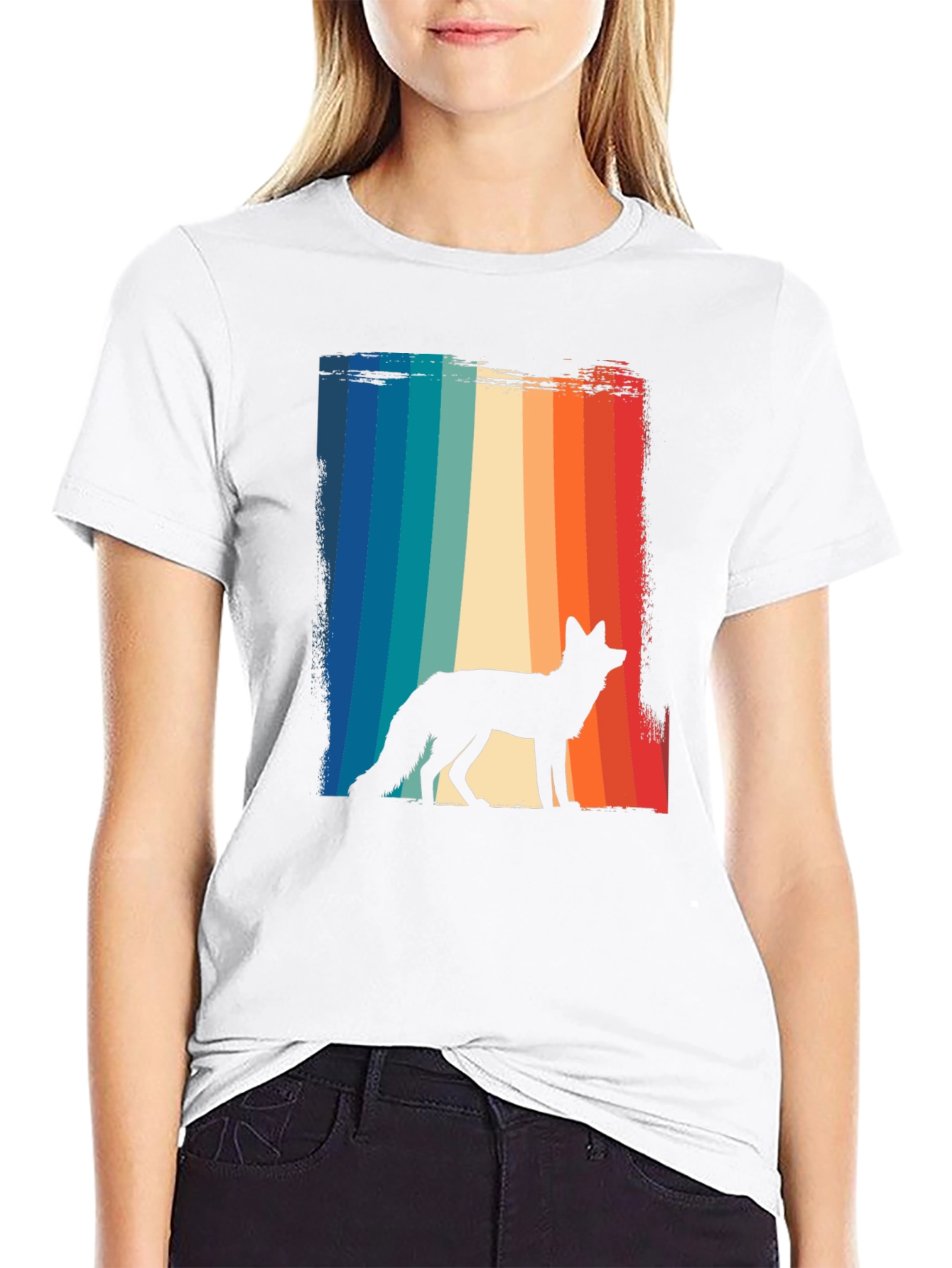 Retro Fox Silhouette Graphic Tee