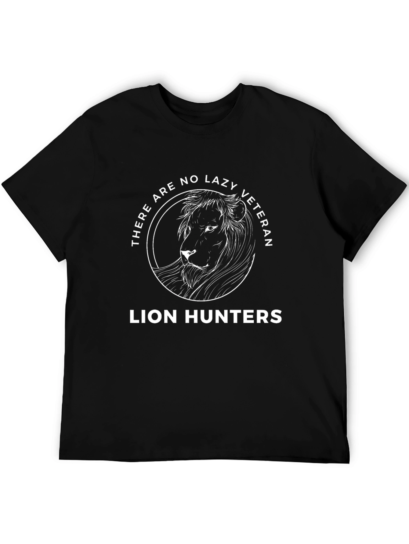 Lion Hunters Veteran Graphic T-Shirt - Black