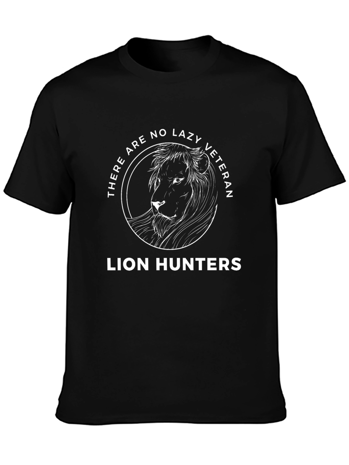 Lion Hunters Veteran Graphic T-Shirt - Black