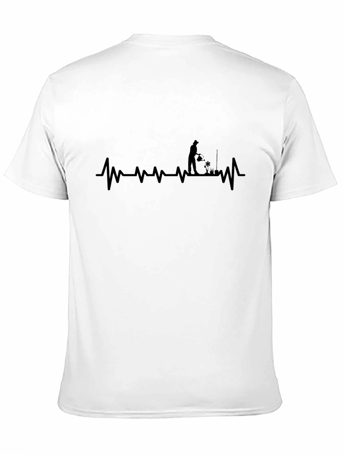 Gardener Heartbeat T-Shirt - Black Graphic Tee