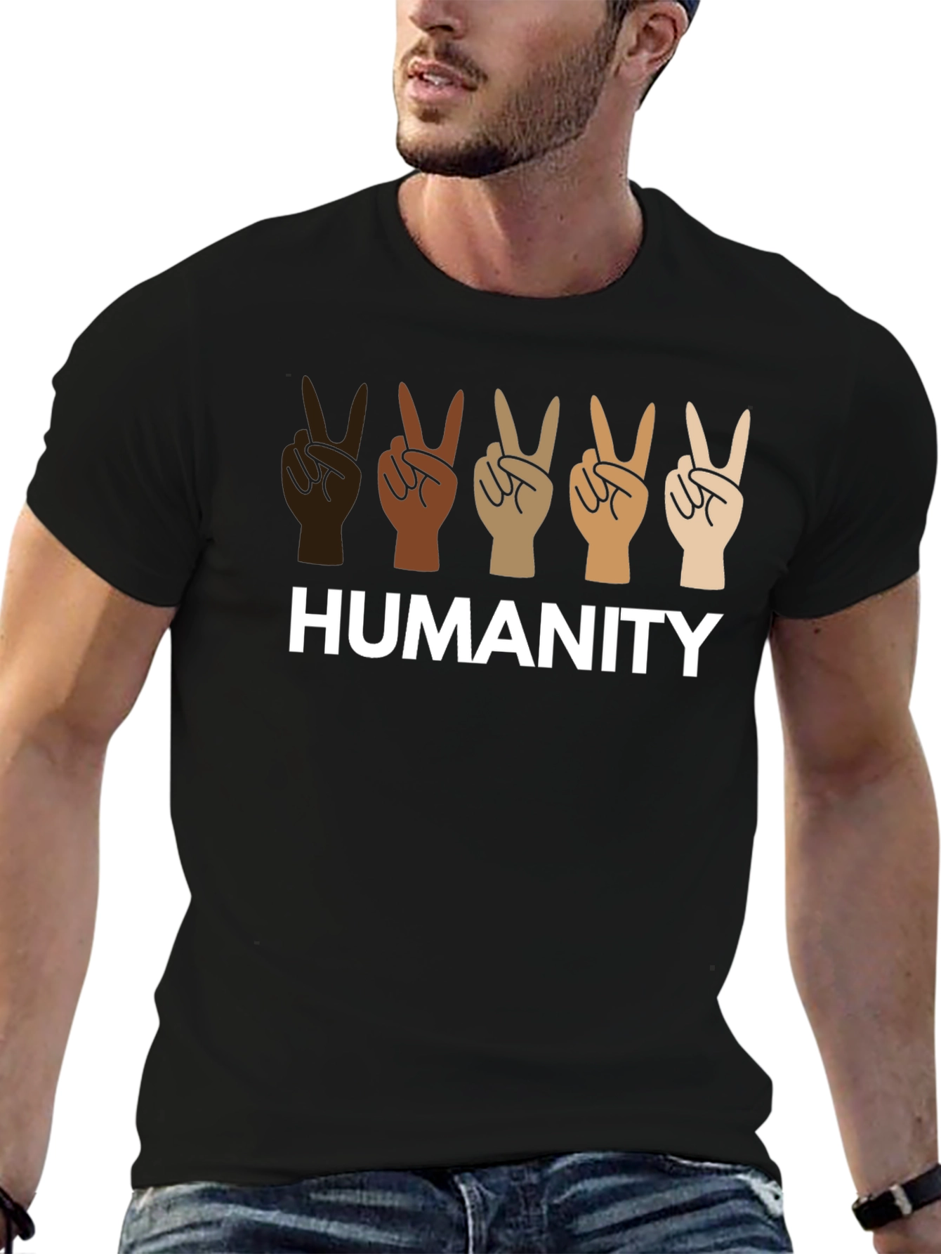 Humanity Peace Sign Diversity T-Shirt