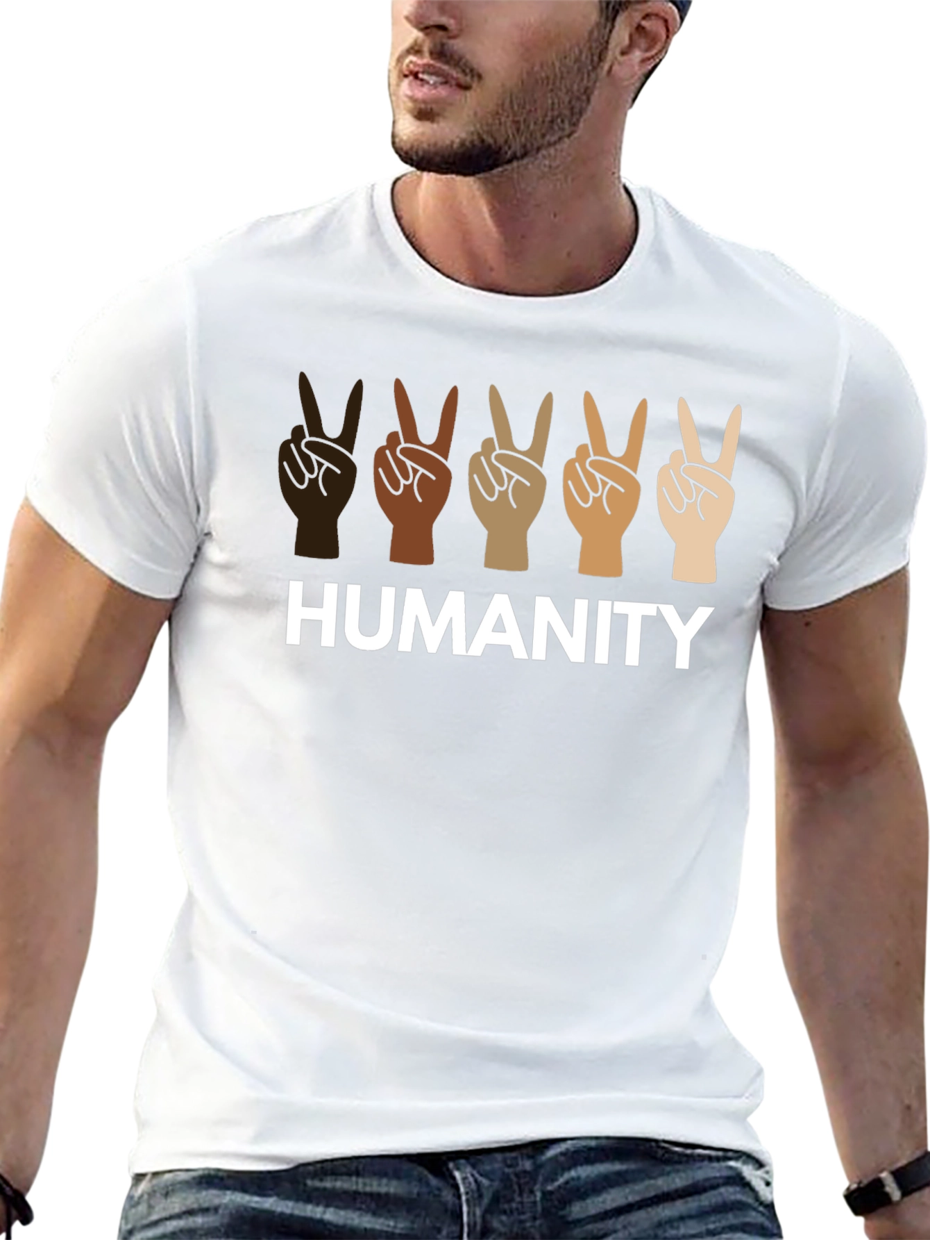 Humanity Peace Sign Diversity T-Shirt