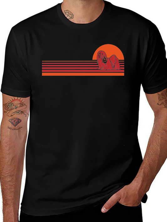 Retro Dog Sunset T-Shirt
