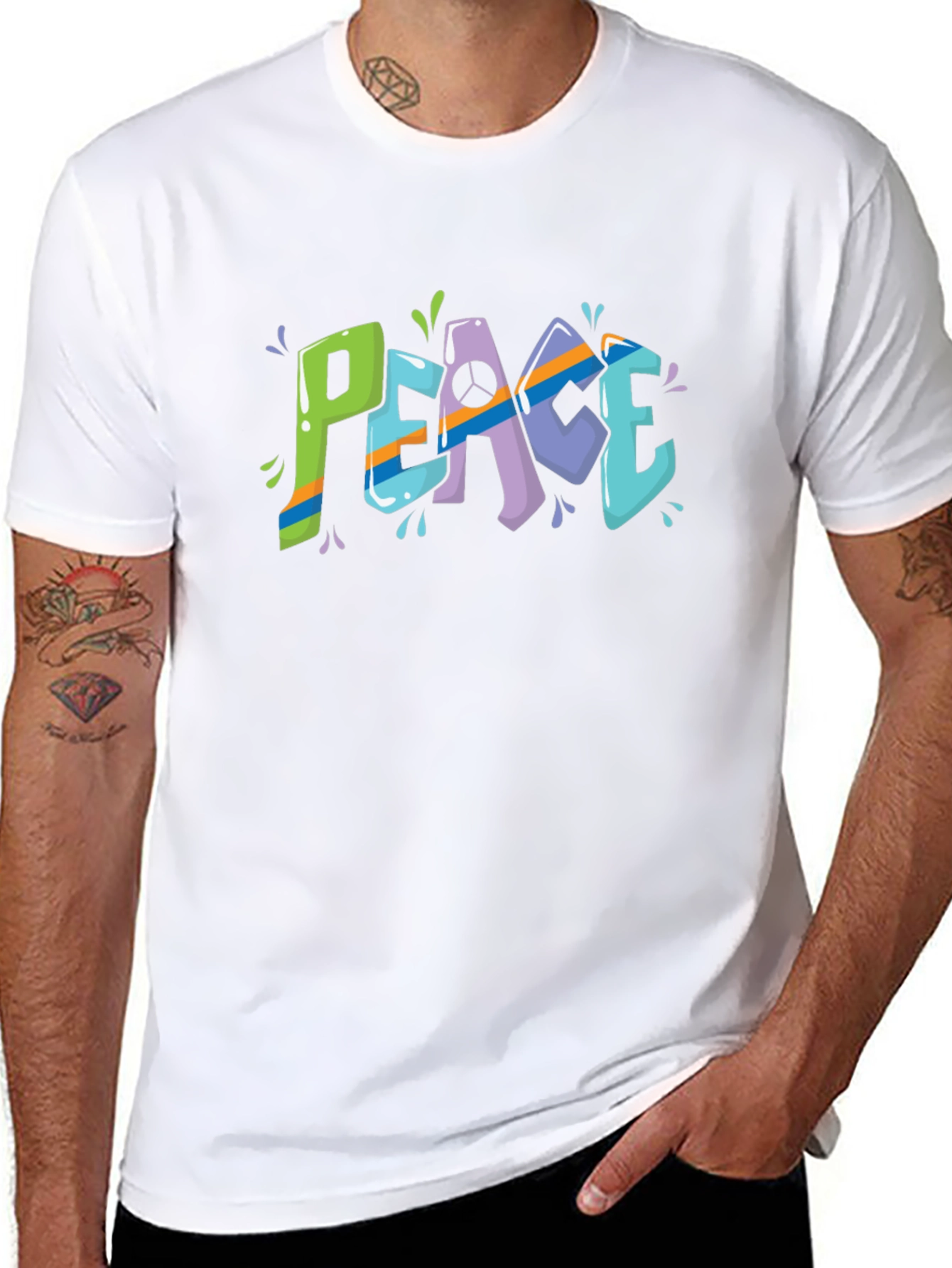 Peace Sign Graphic T-Shirt - Stylish & Trendy