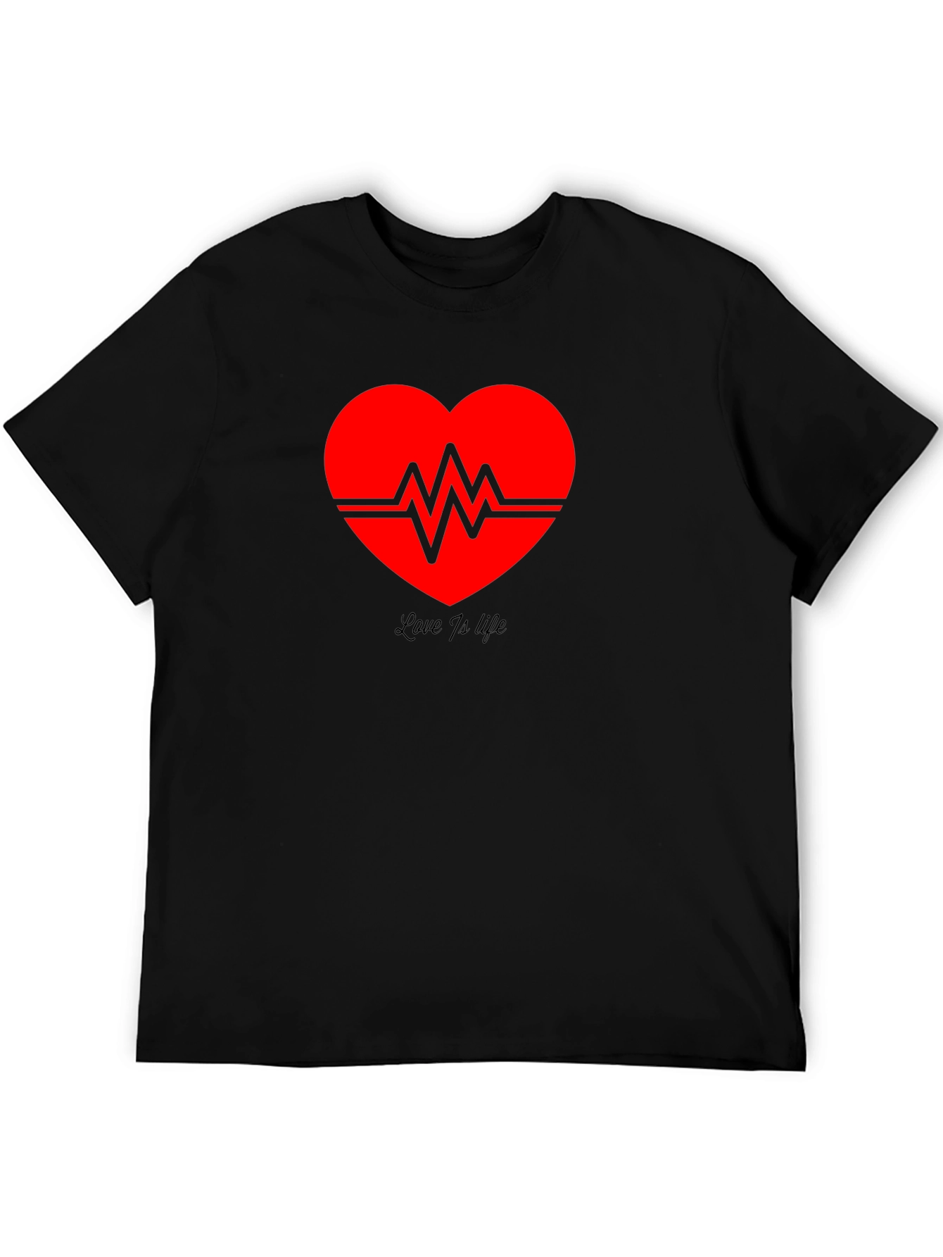 Love is Life Heartbeat Graphic Tee