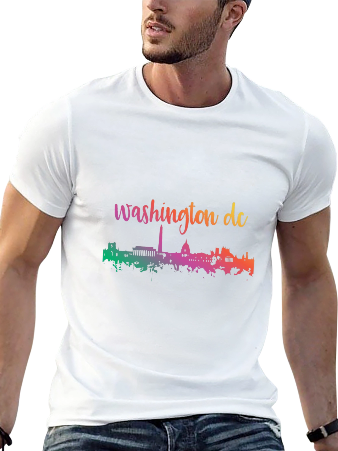 Washington DC Skyline Black T-Shirt