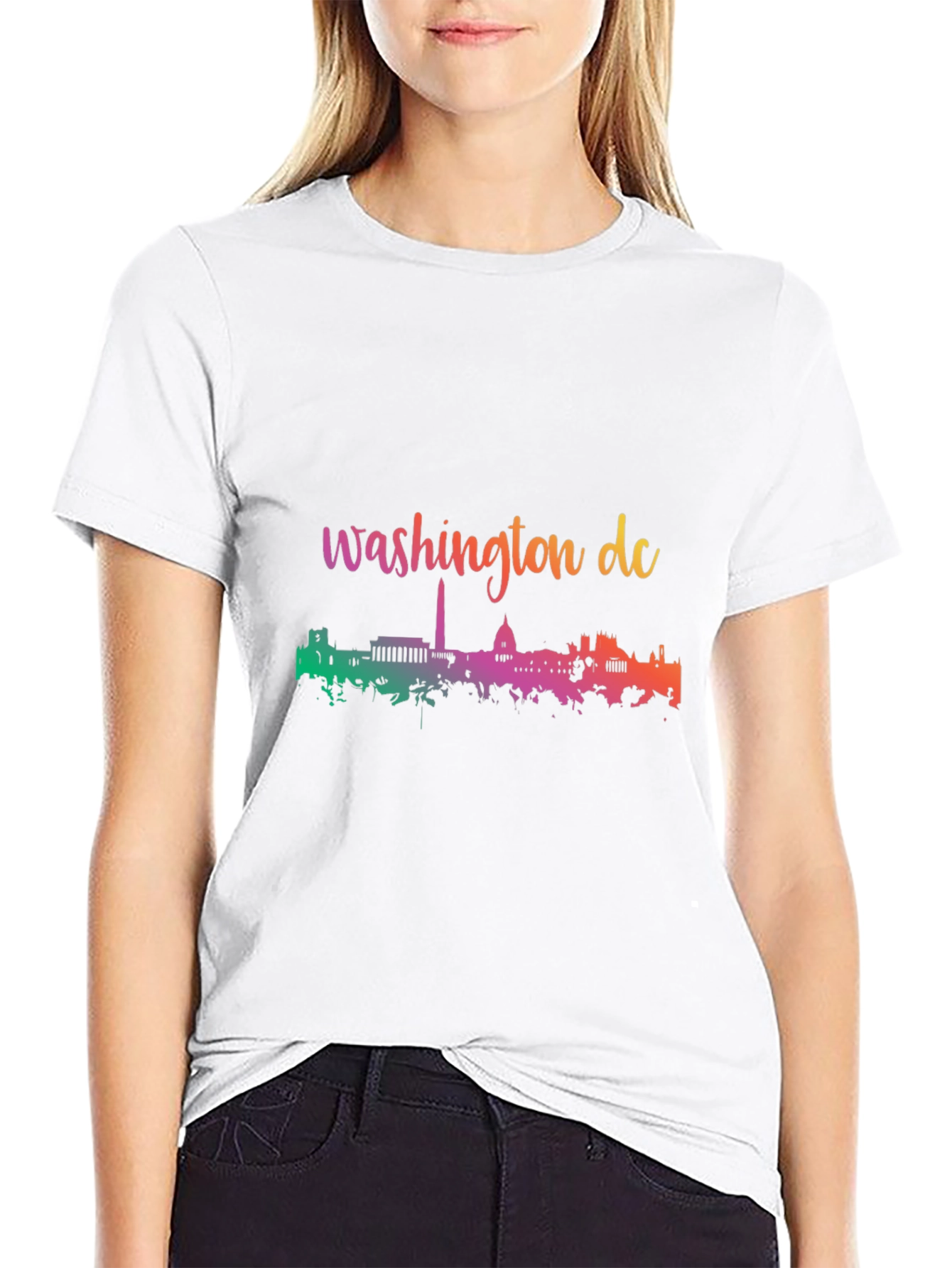 Washington DC Skyline Black T-Shirt