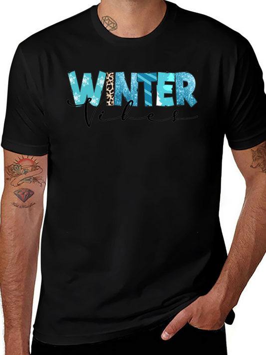 Winter Vibes Graphic Tee - Trendy Holiday Shirt