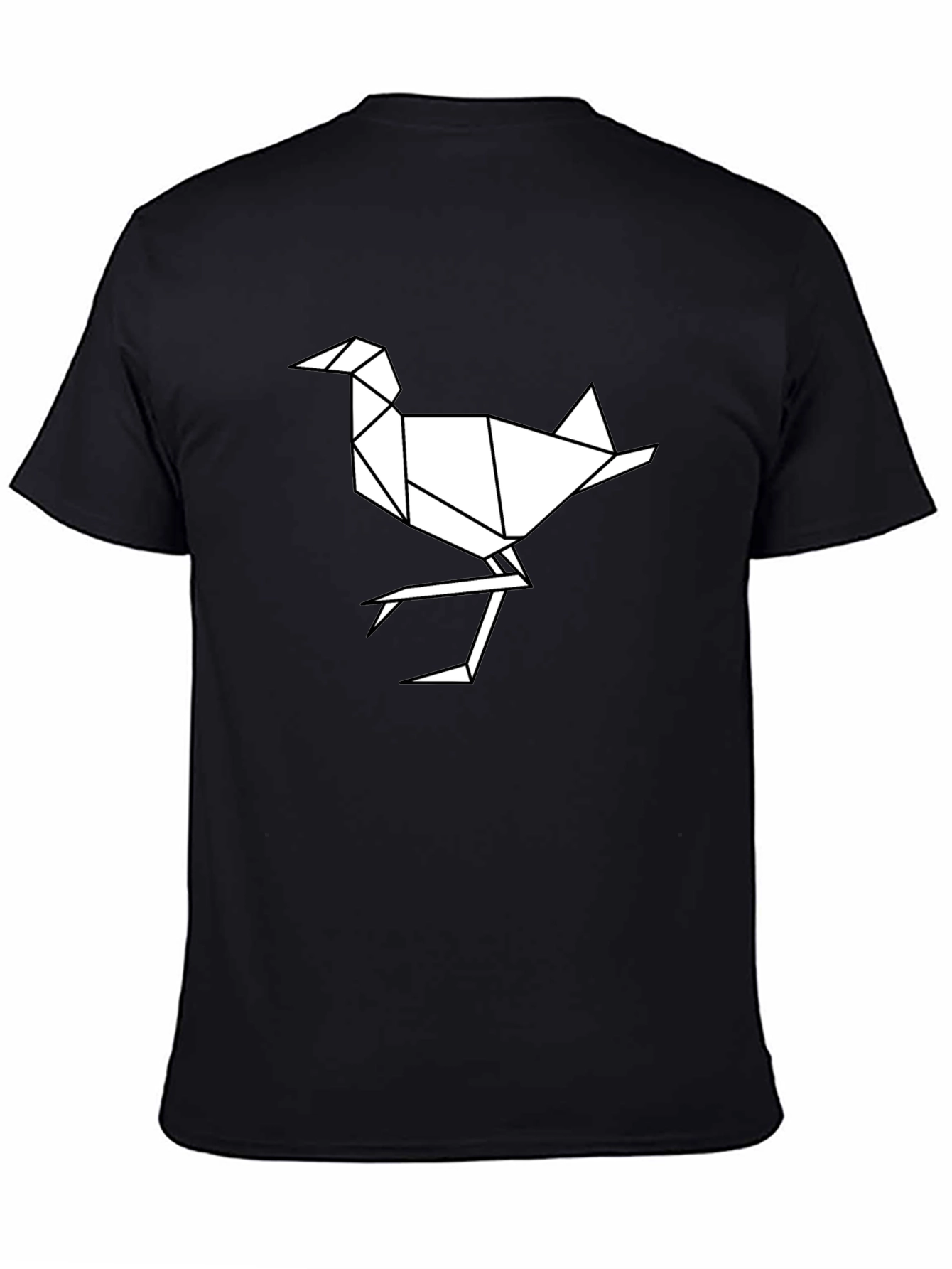 Origami Bird Graphic T-Shirt - Modern Geometric Design