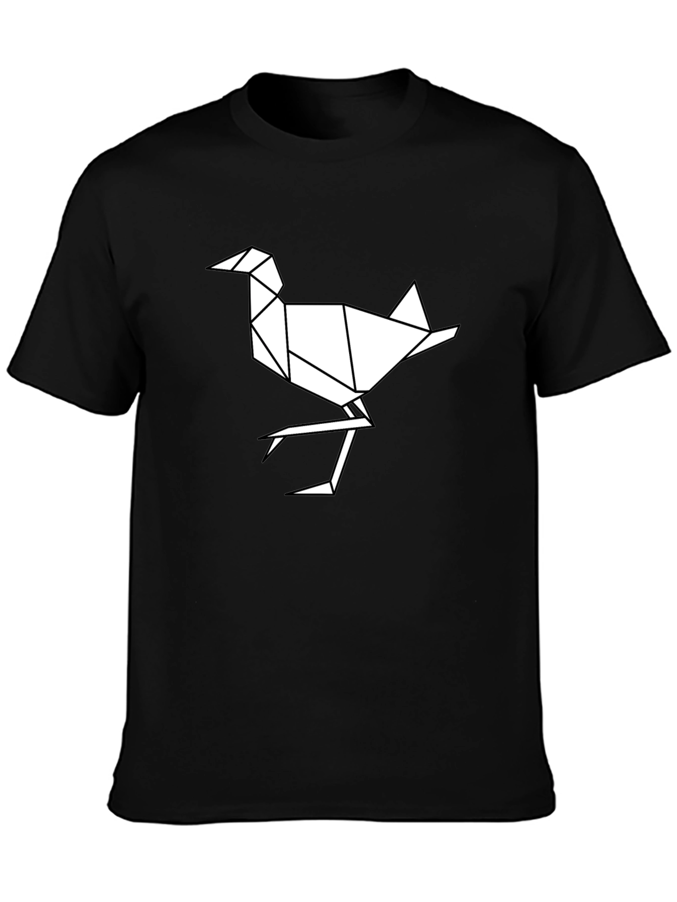 Origami Bird Graphic T-Shirt - Modern Geometric Design