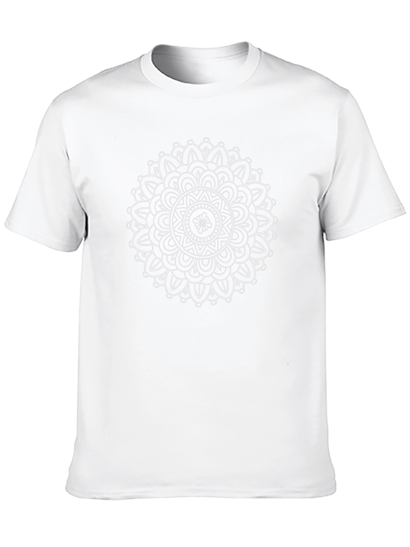 Mandala Print Mens Black T-Shirt