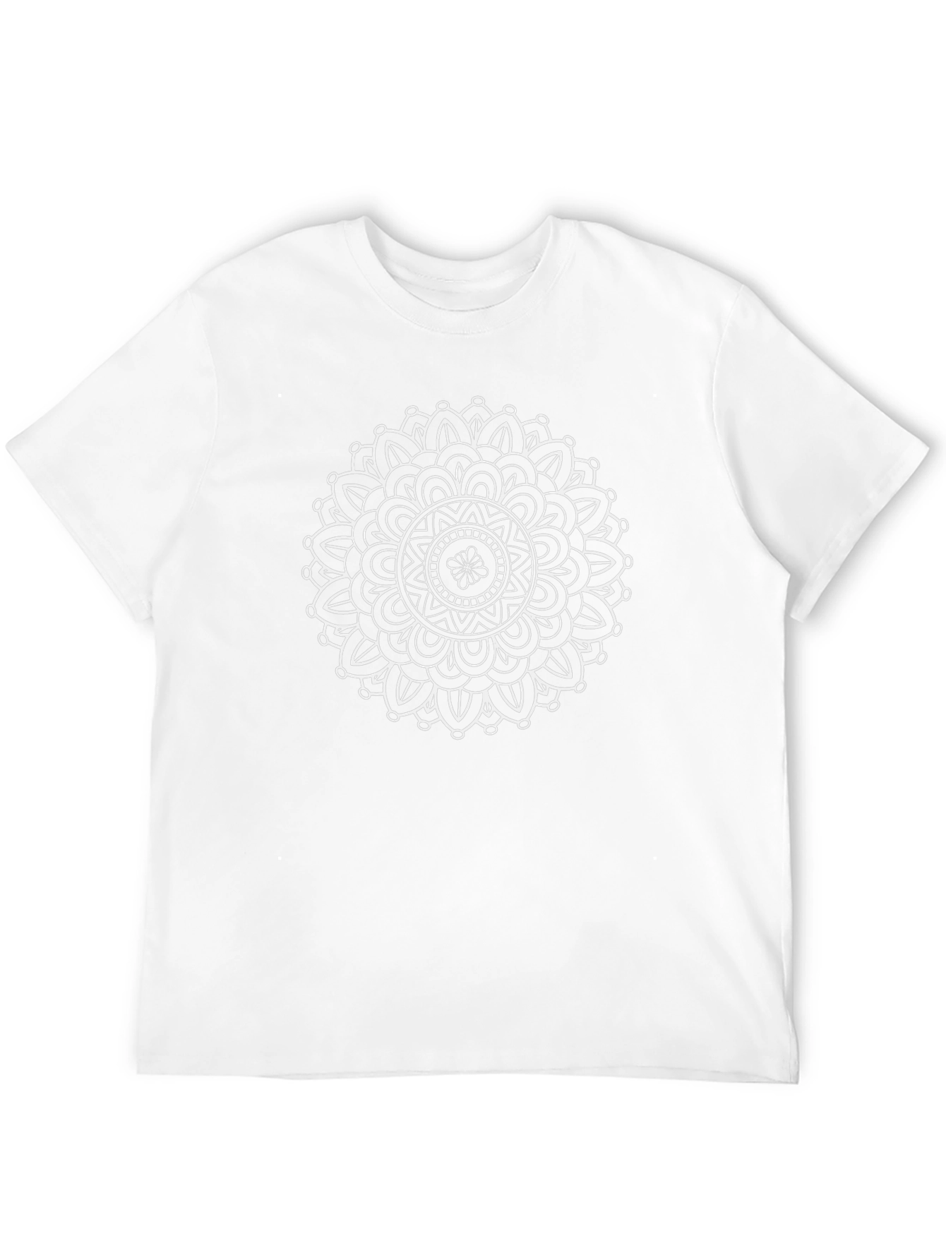 Mandala Print Mens Black T-Shirt