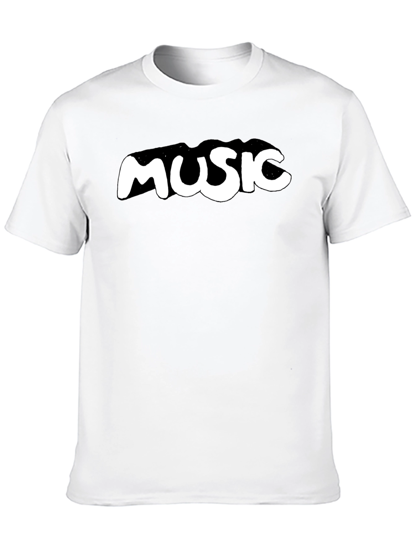 Music Galaxy Mens Black Graphic T-Shirt