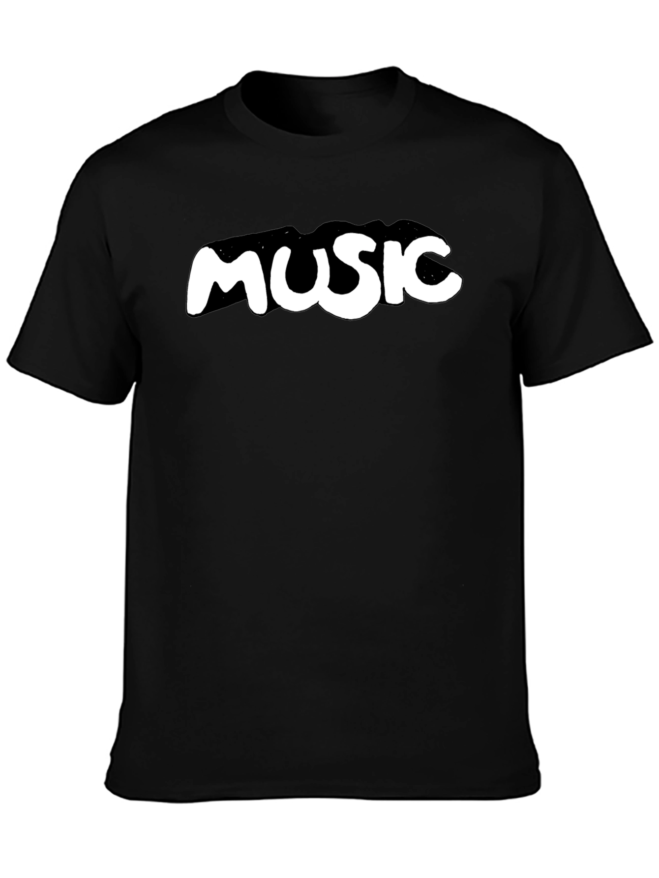 Music Galaxy Mens Black Graphic T-Shirt